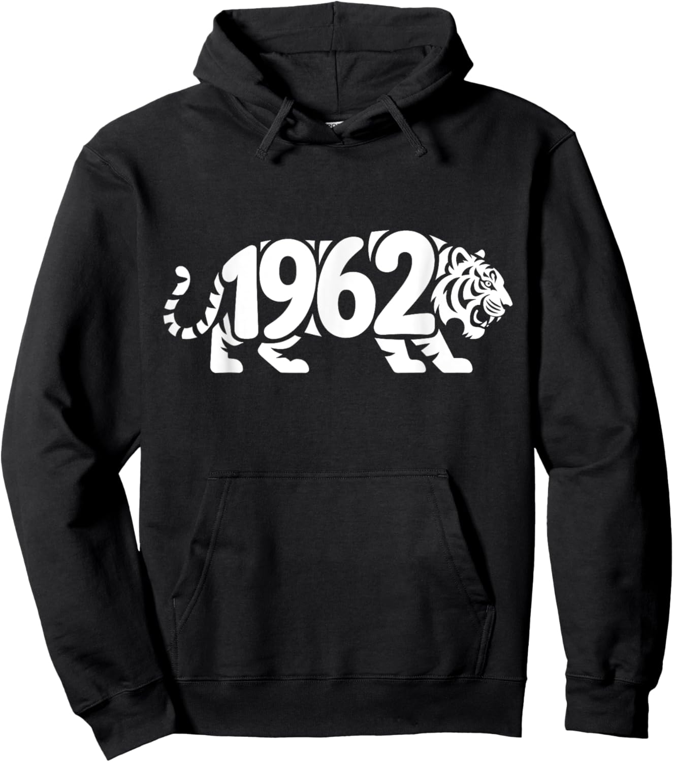 1962 Tiger - Chinese Zodiac Year Personalized Word Art Hoodie - Hoodie | Black