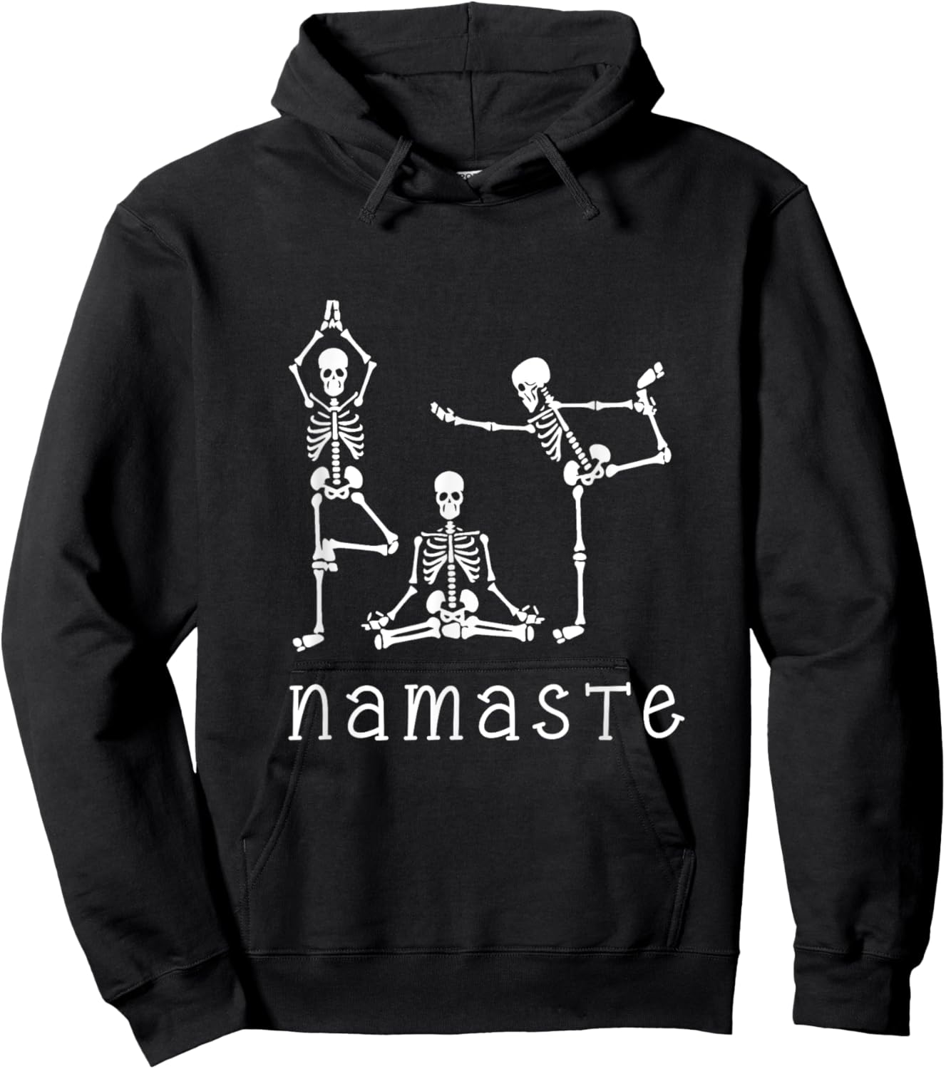 Namaste Skeletons Yoga Lover Gift Yogi Workout Women Hoodie - Hoodie | Black