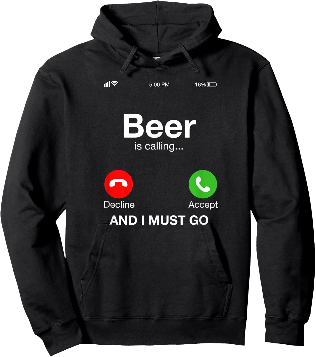 Alcohol - Beer is calling and i must go Hoodie - Hoodie | Black
