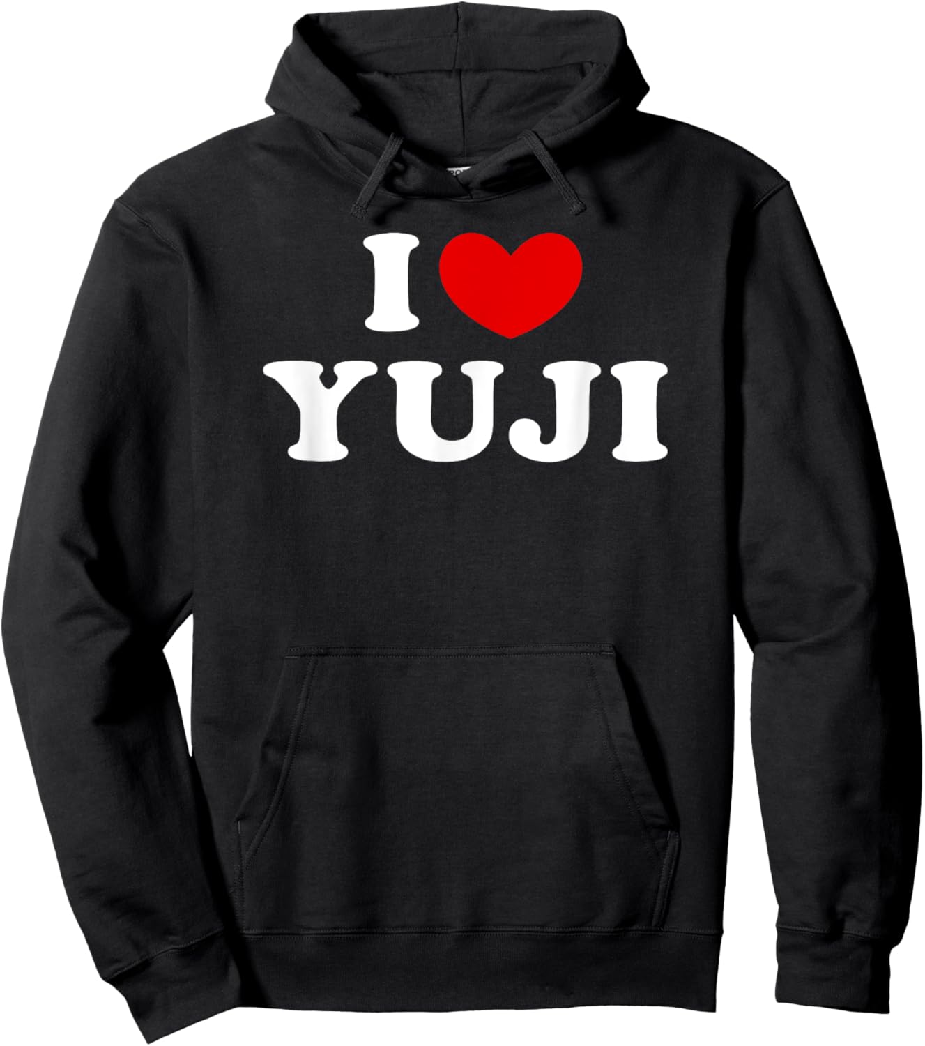 I Love Yuji, I Heart Yuji , Small, Black Hoodie - Hoodie | Black