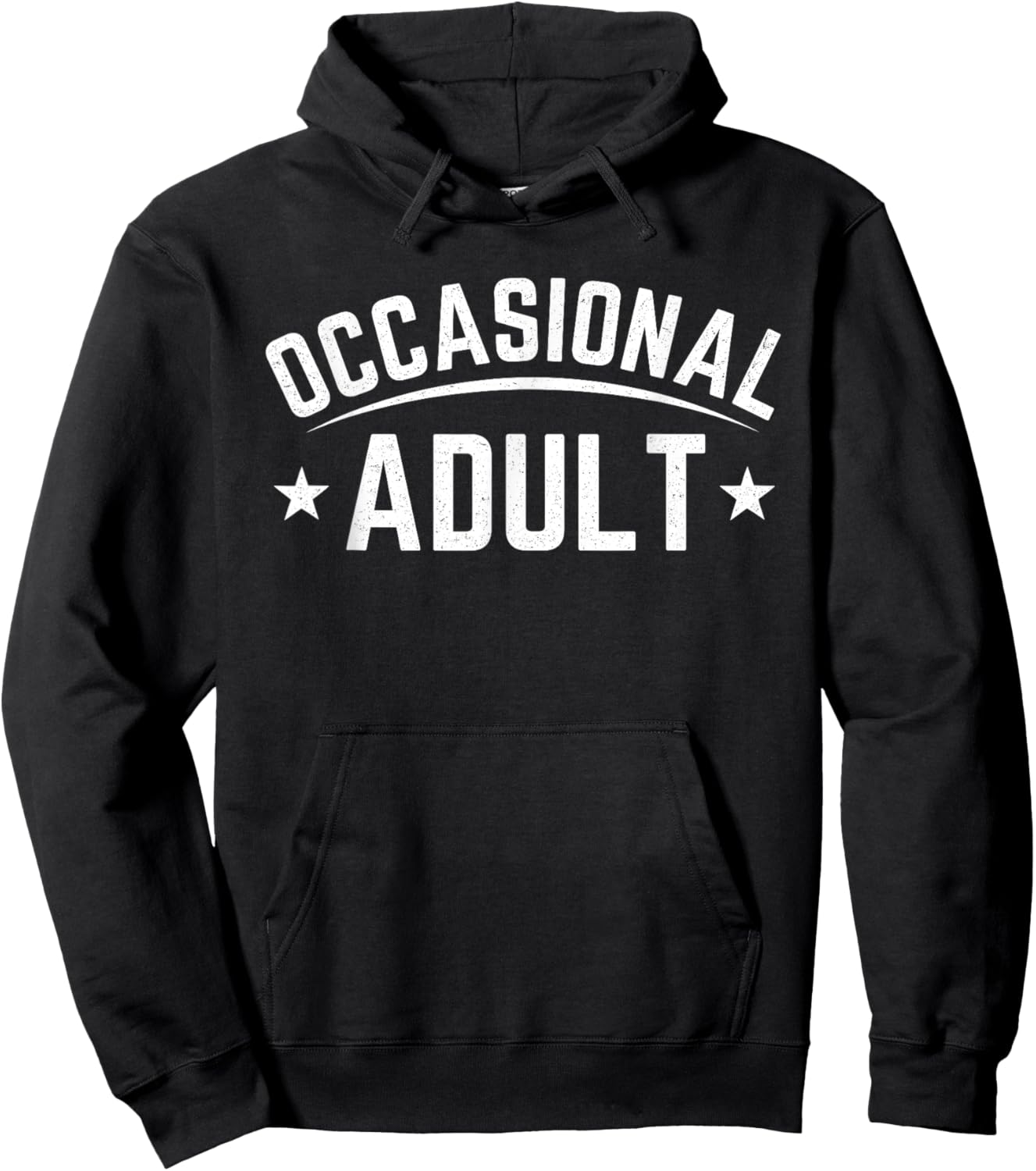 Occasional Adult Funny Adulting Humor Quote Hoodie - Hoodie | Black