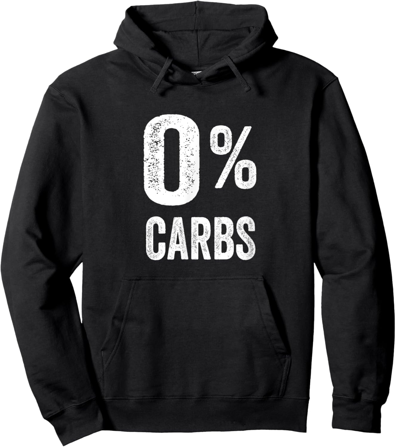 Zero Percent Carbs Funny No Carb Diet Healthy Protein Hoodie - Hoodie | Black