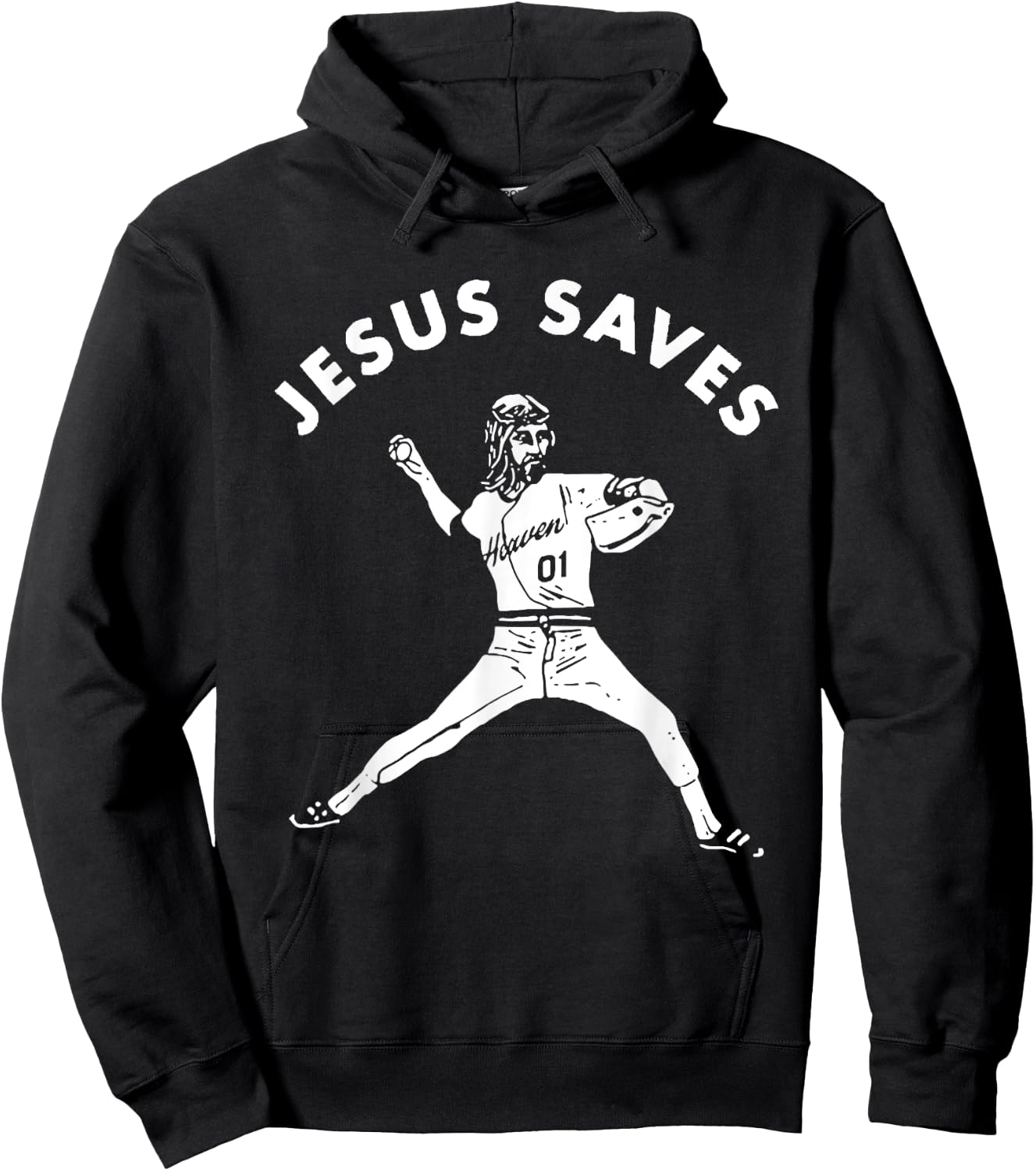 Jesus Saves Shirt Religious Christian Faith Baseball Hoodie - Hoodie | Black