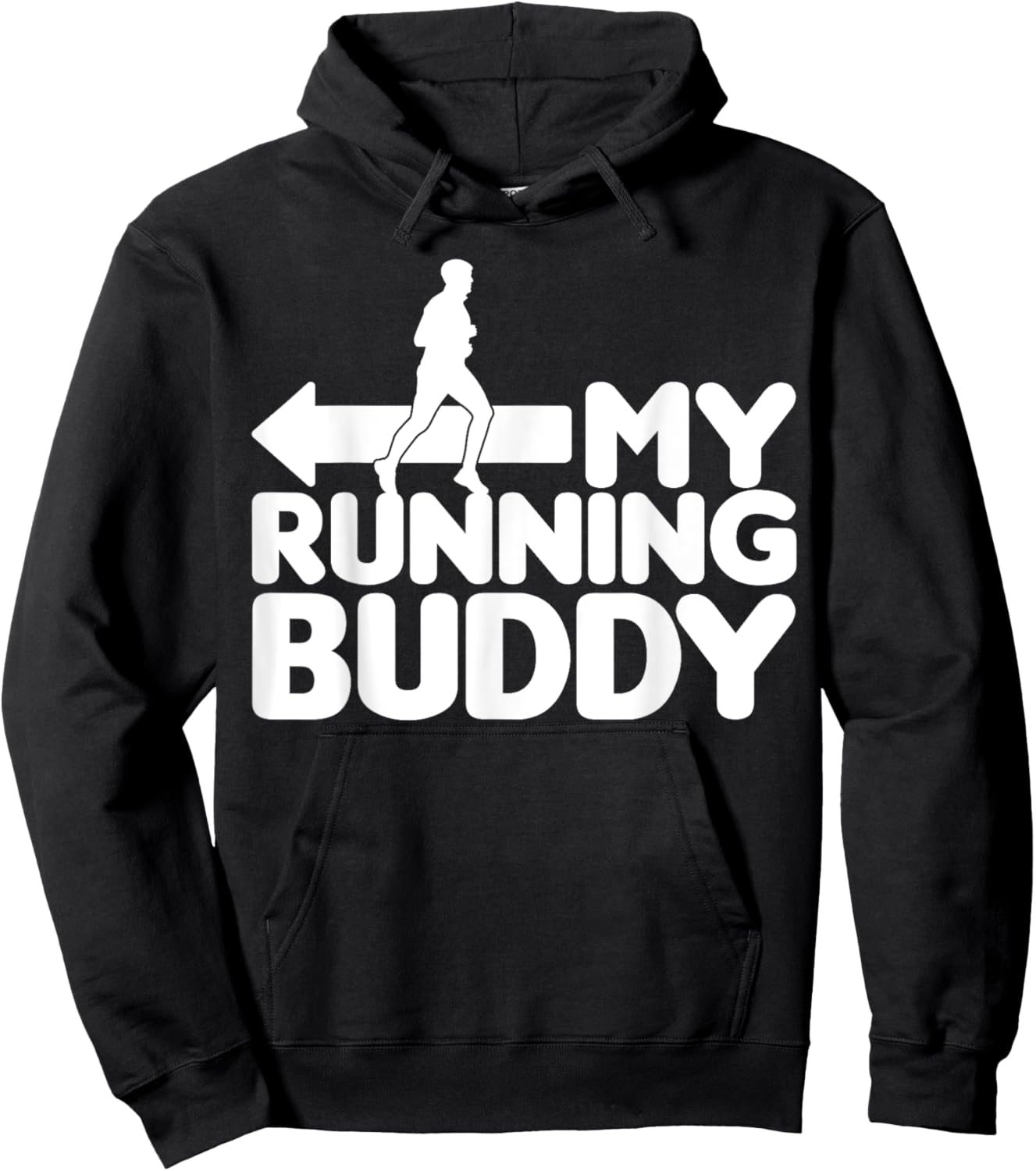 My Running Buddy - Funny Friends Set 2/2 pointing left Hoodie - Hoodie | Black
