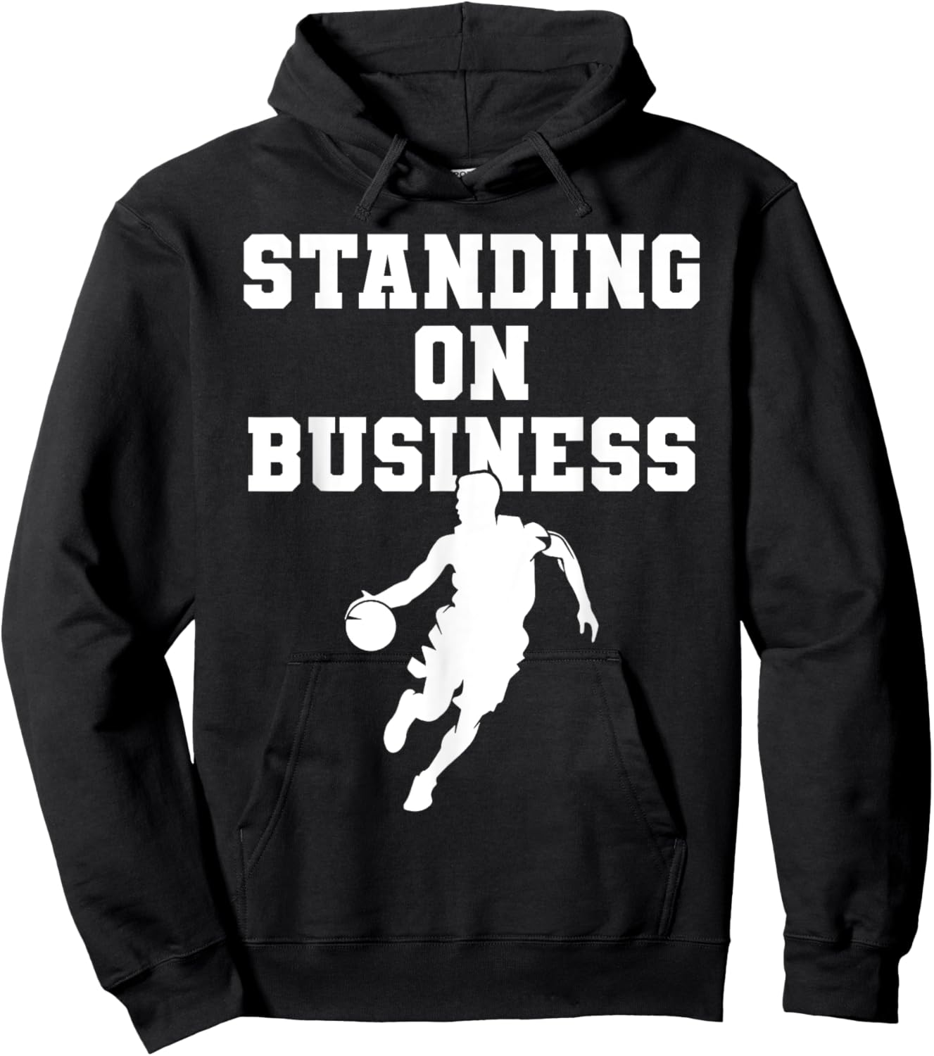 Basketball Men Standing On Business Basketball Team School Hoodie - Hoodie | Black