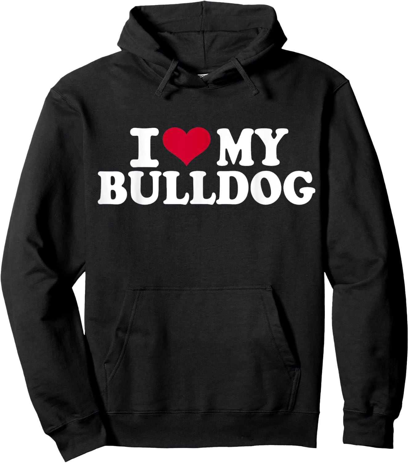 I love my bulldog Women Girls Kids Hoodie - Hoodie | Black