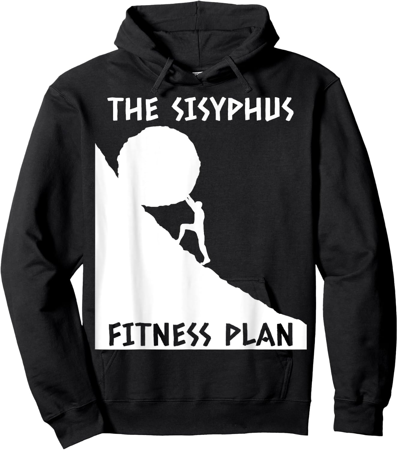 Sisyphus Fitness Plan Funny Greek Mythology Gift Hoodie - Hoodie | Black