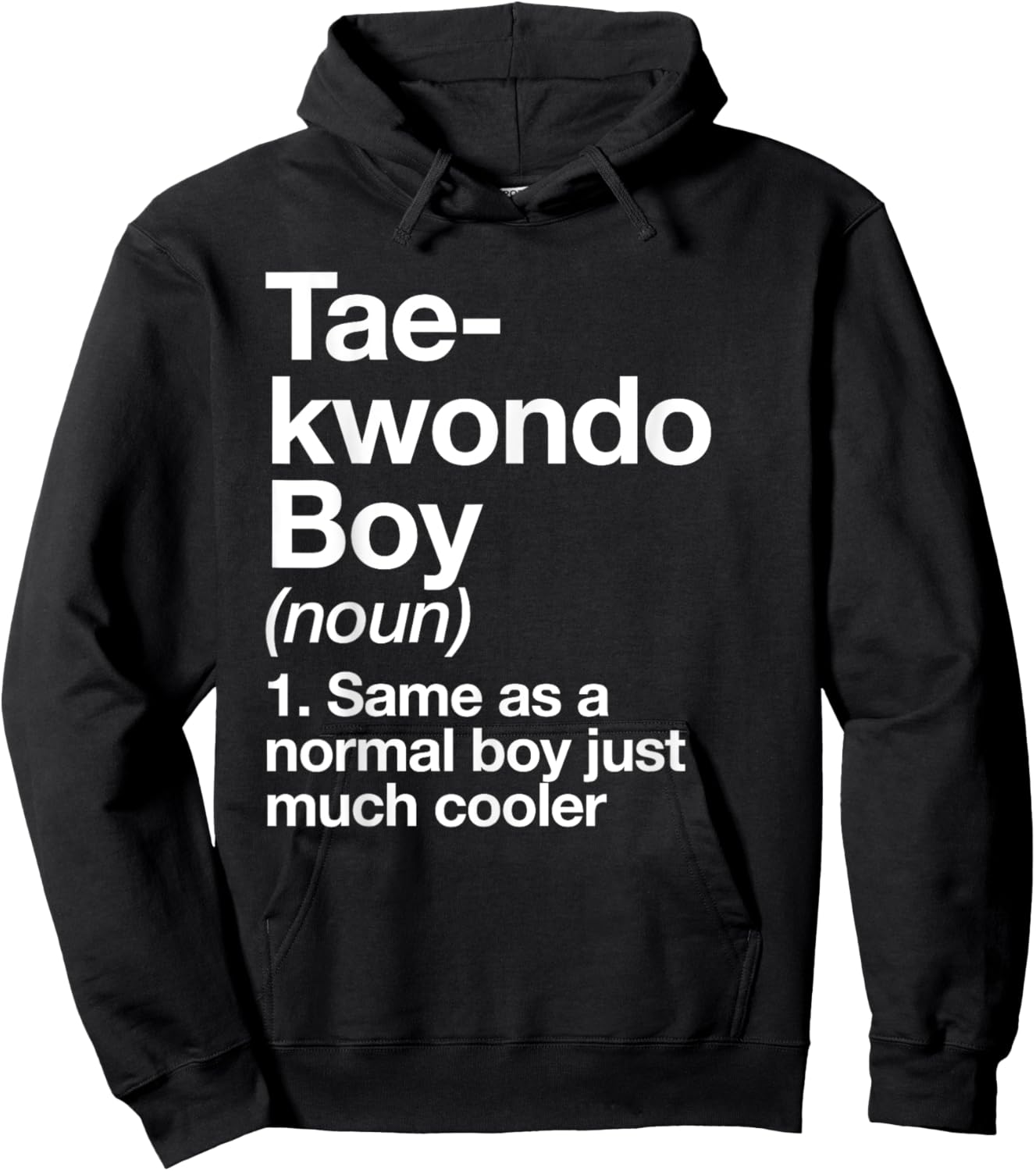 Taekwondo Boy Definition Funny Martial Arts Sports Hoodie - Hoodie | Black