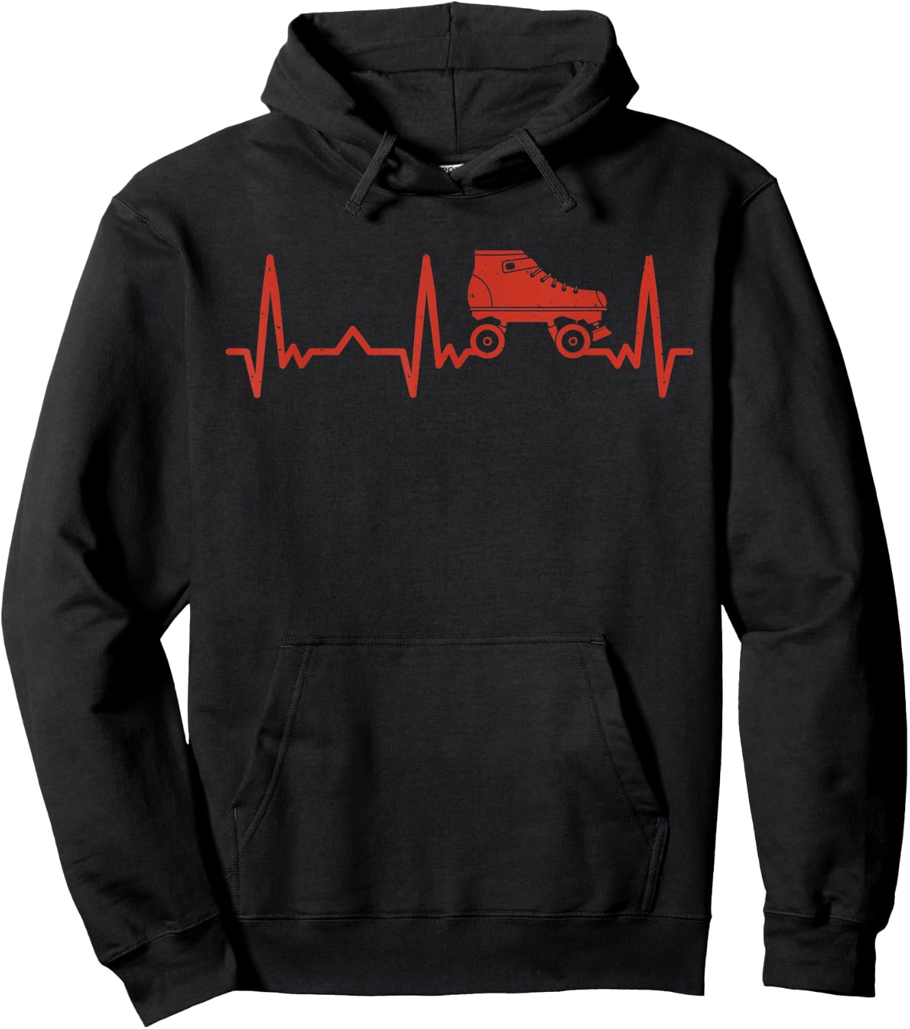 Heartbeat Love Roller Skating Hoodie - Hoodie | Black