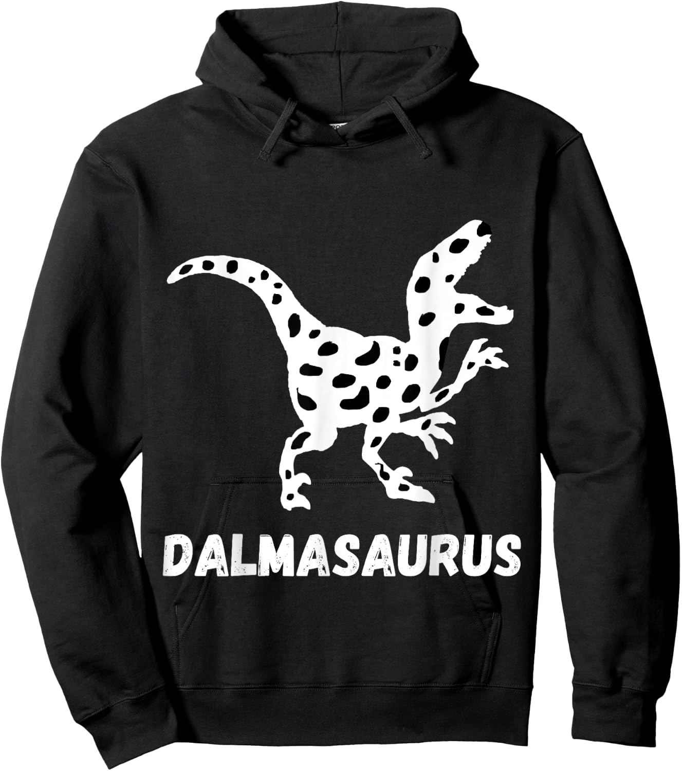 Dalmatian Saurus Funny Dalmatians Dog Dinosaur T- Rex Women Girls Kids Hoodie - Hoodie | Black