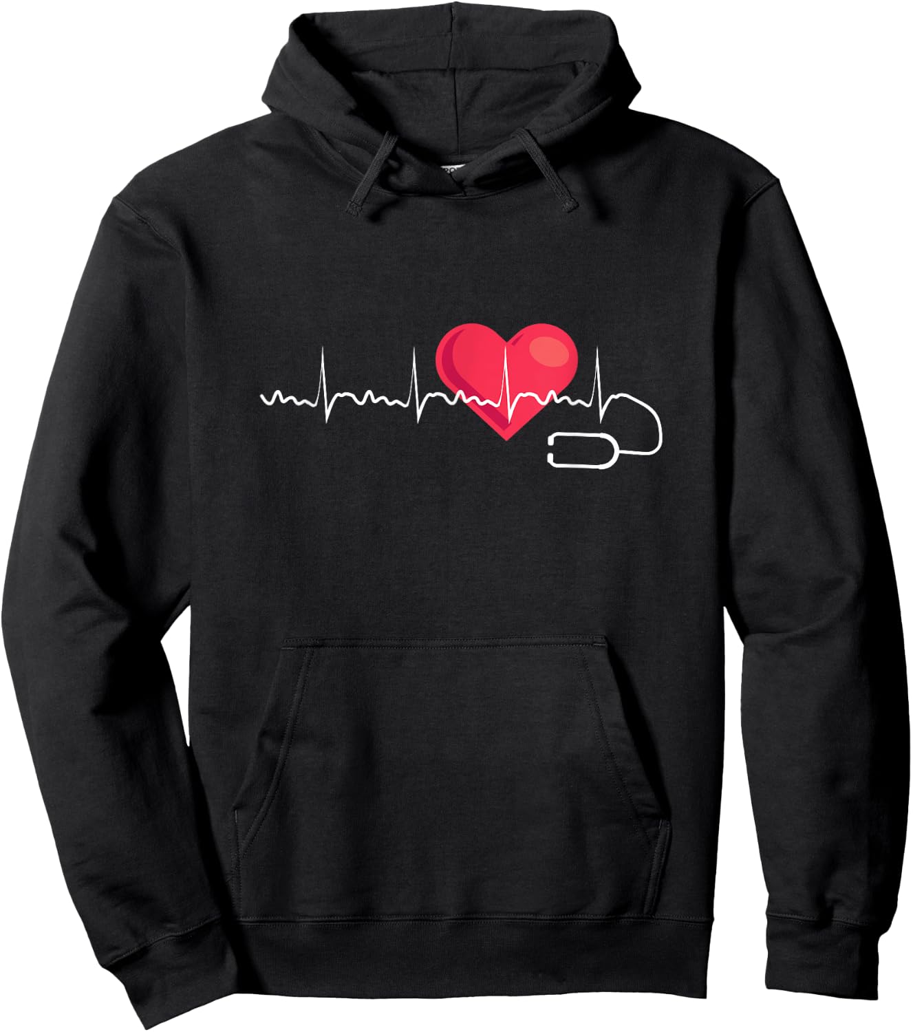 Heartbeat Cardiology Cardiologist Heart Doctor Hoodie - Hoodie | Black