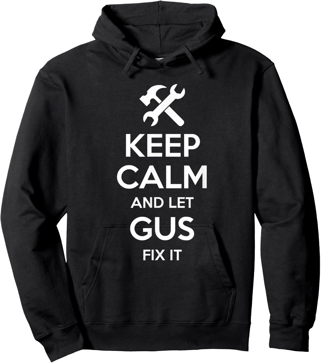 GUS Fix Quote Funny Birthday Personalized Name Gift Hoodie - Hoodie | Black