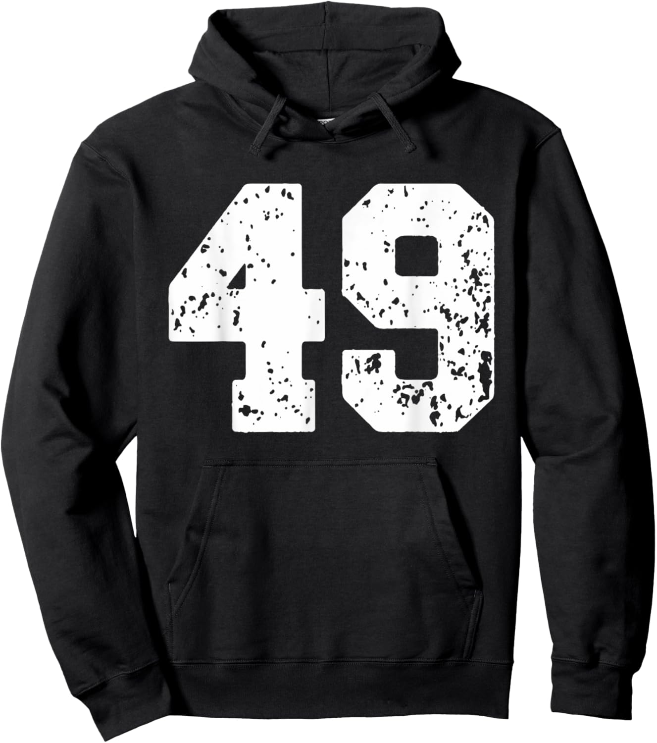 Number 49 White Best Classic College Style Birthday Funny Hoodie - Hoodie | Black