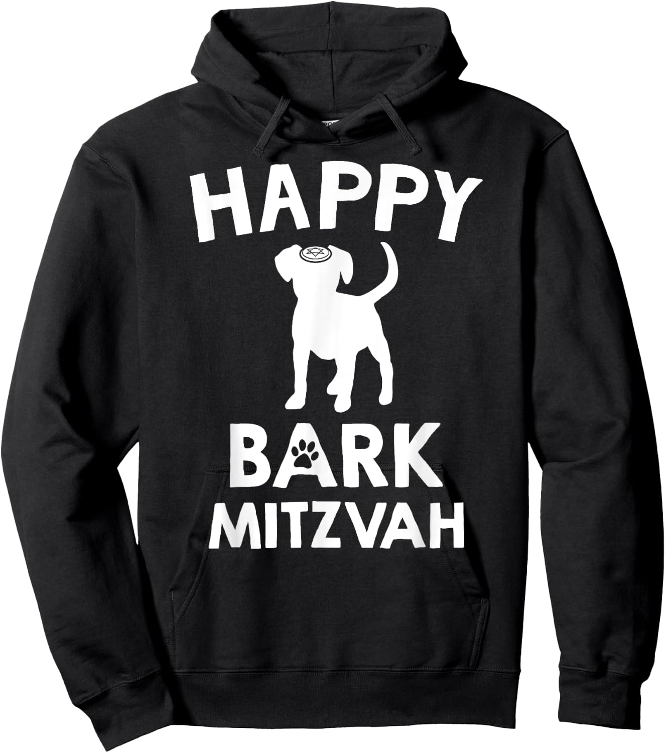 Bark Mitzvah T Shirt | Jewish Dog Lover Bar Mitzvah Women Kids Hoodie - Hoodie | Black