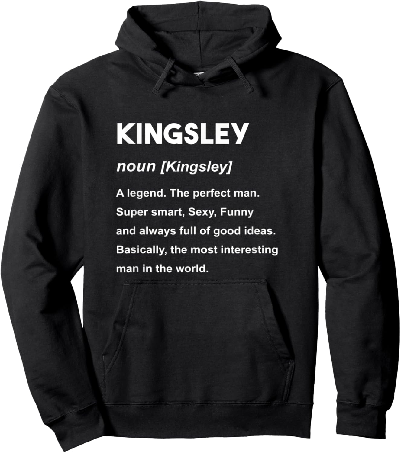 Herren Kingsley Namensshirt | Kingsley Hoodie - Hoodie | Black