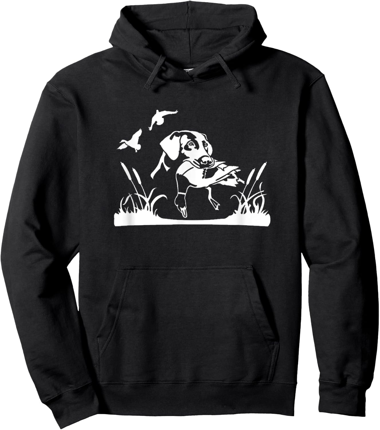 Bird Dog Duck Hunting Willow In The Marsh Hunter Hoodie - Hoodie | Black