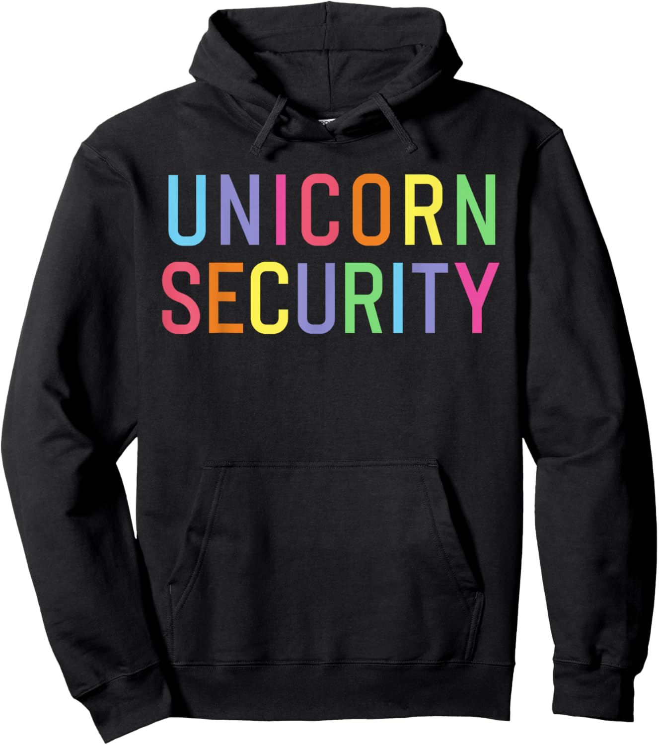 Unicorn Security Mom Daughter Dad Adult Themed Party Family Hoodie - Hoodie | Black
