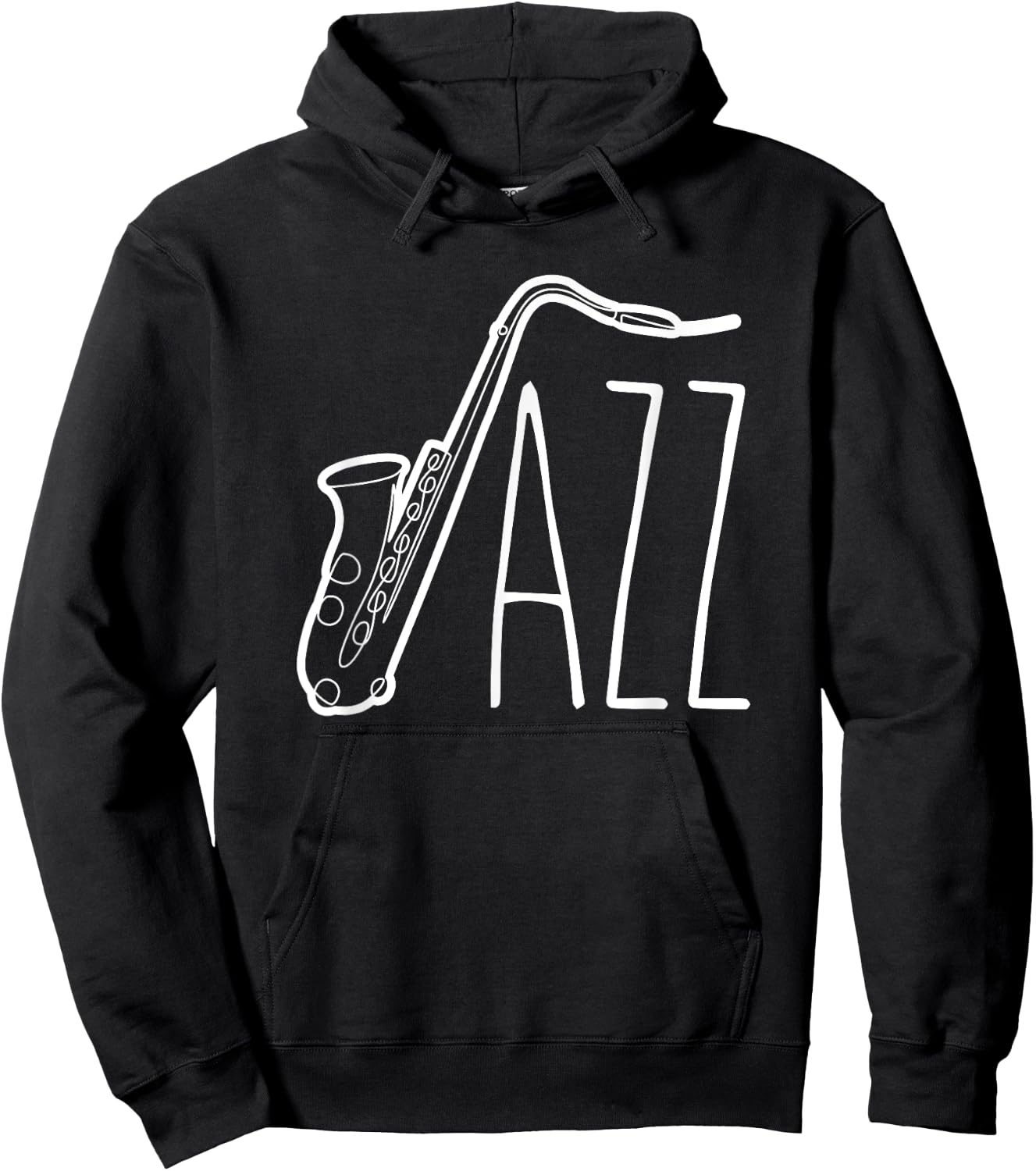 Cool Saxophone Women Jazz Music Band Musician Player Hoodie - Hoodie | Black
