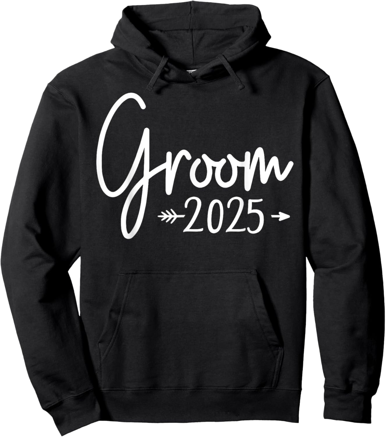 Groom Est 2025 Married Wedding Engagement Getting Ready , Small, Black Hoodie - Hoodie | Black
