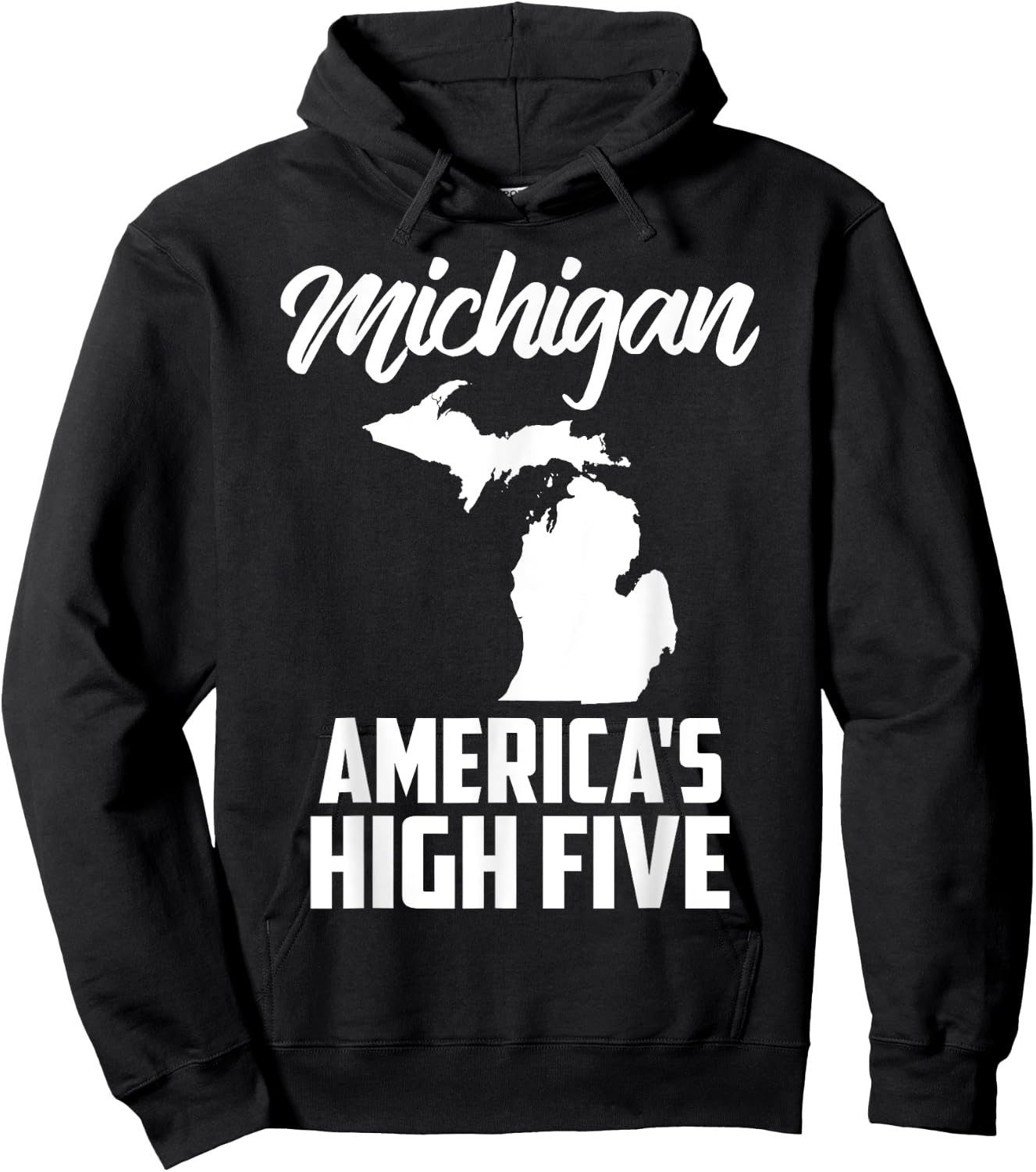 Funny America's High Five State Of Michigan Gift Men Women Hoodie - Hoodie | Black