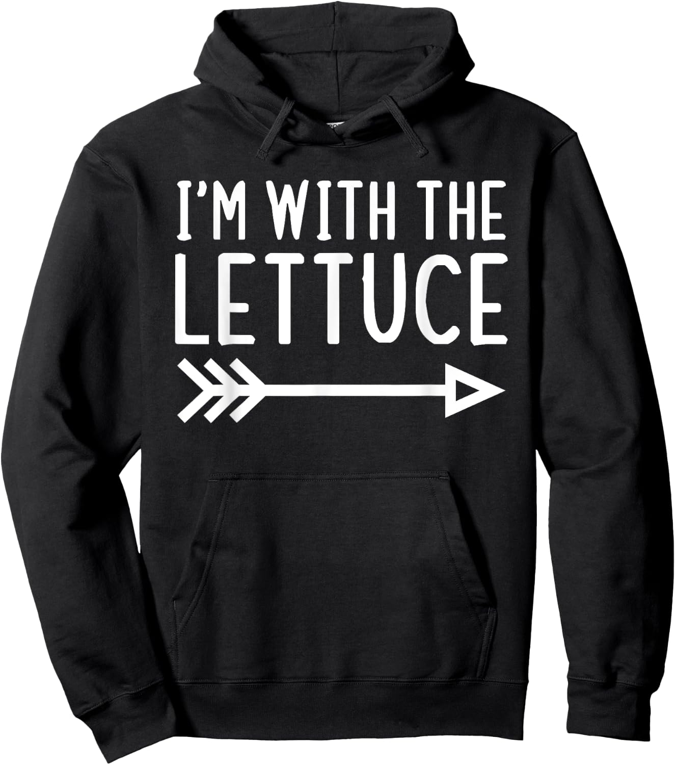 I'm With The Lettuce Funny Matching Halloween Couple Costume Hoodie - Hoodie | Black
