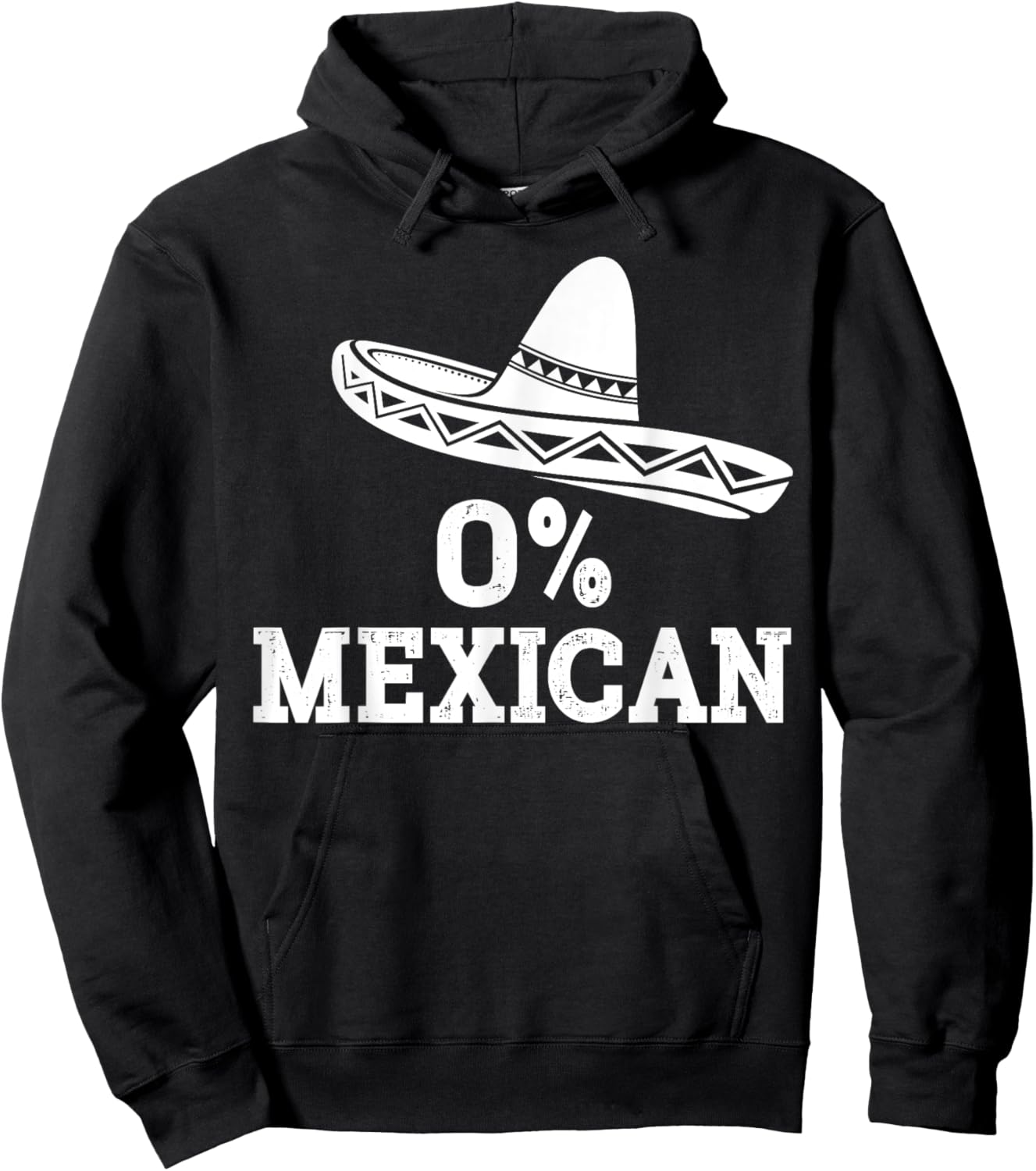 Funny 0% Mexican with sombrero for Cinco de Mayo costume Hoodie - Hoodie | Black
