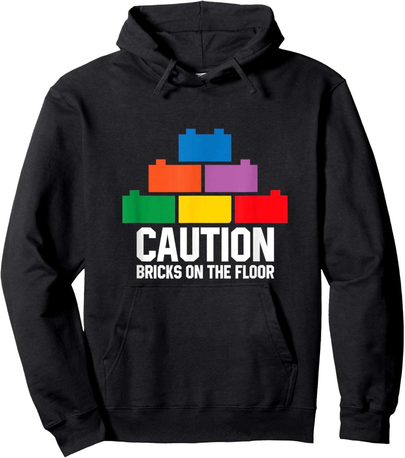 Bricks On The Floor Blocks Building Brick Builder Toys Hoodie - Hoodie | Black