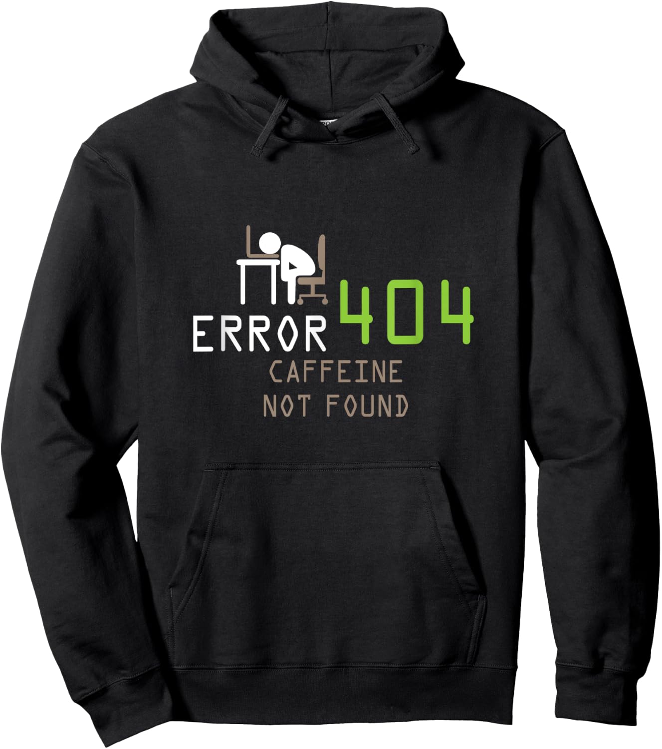 Error 404 Caffeine Not found, Http joke Hoodie - Hoodie | Black