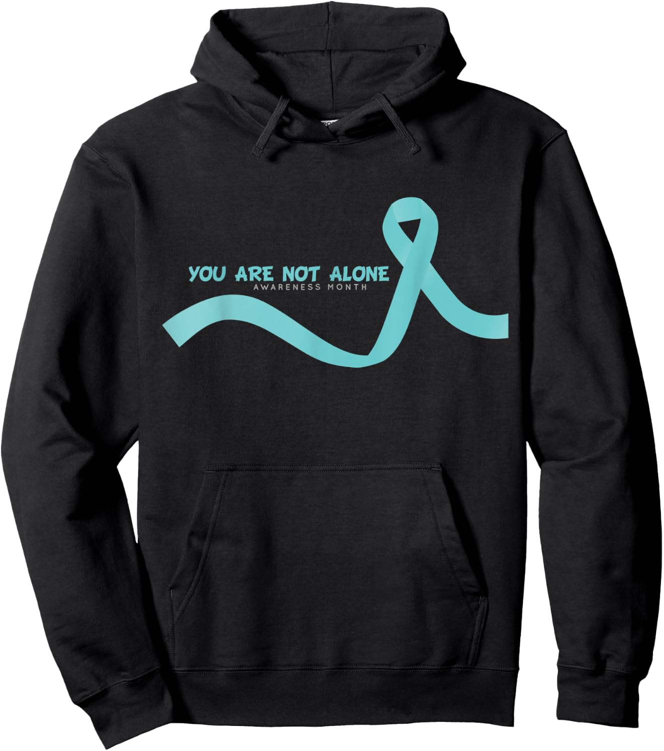 Sexual Assault Awareness Month April - You are not alone Hoodie - Hoodie | Black