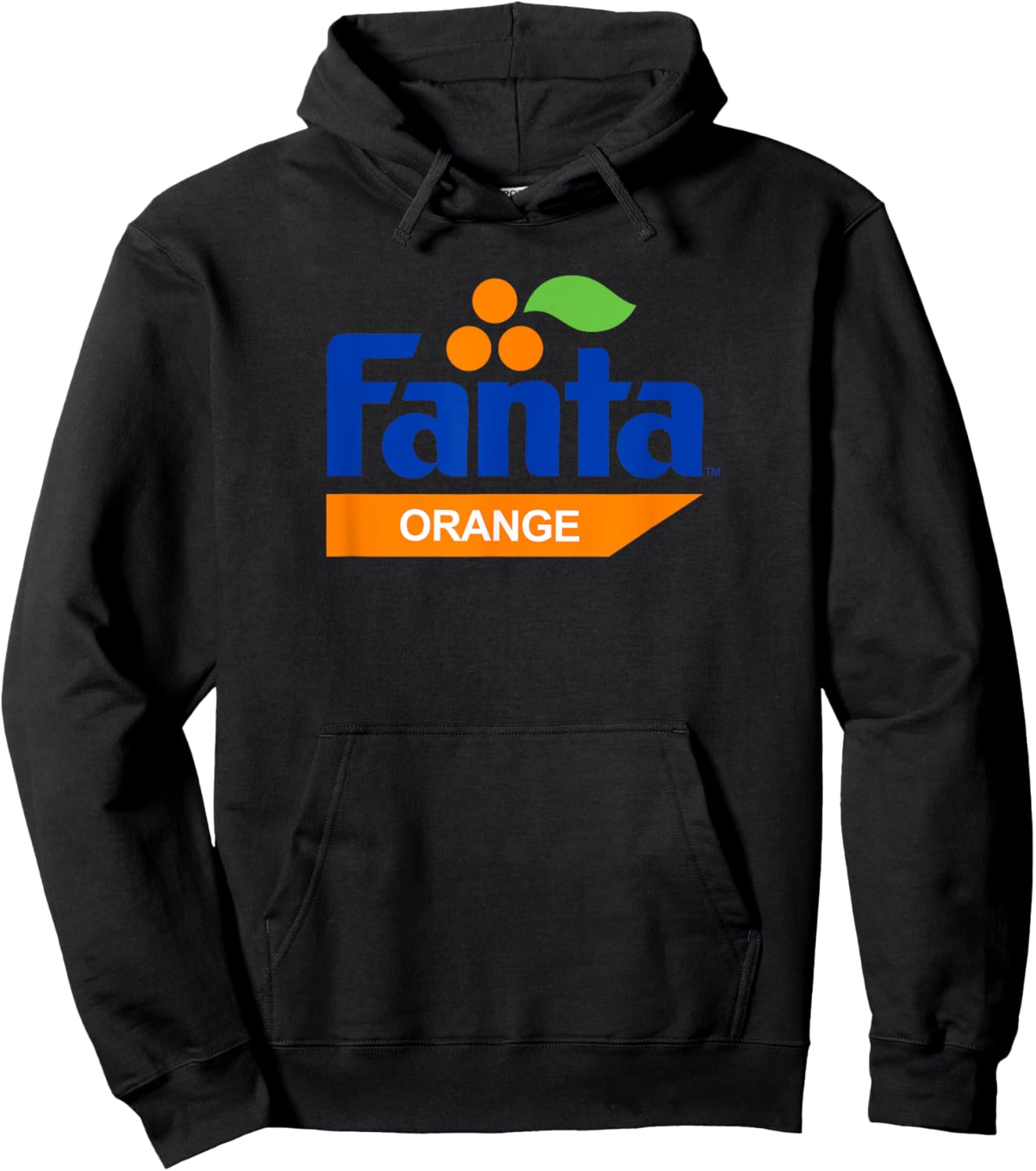 Fanta Orange Retro 1980s Logo Hoodie - Hoodie | Black