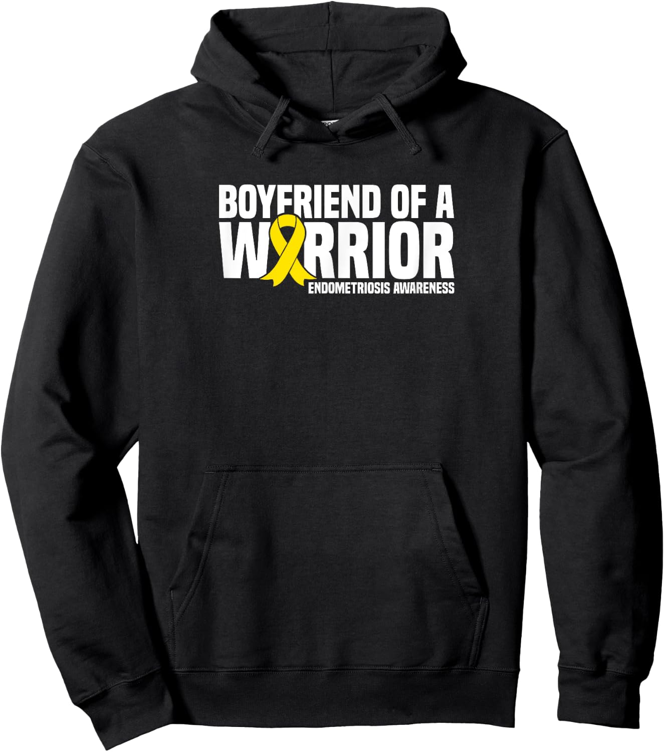 Boyfriend of a Warrior Endometriosis Awareness Hoodie - Hoodie | Black