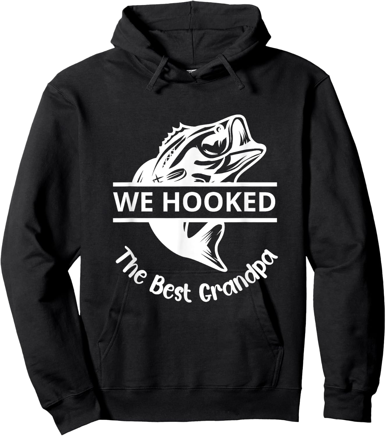 We Hooked The Best Papa Fishing Grandpa Lover Hoodie - Hoodie | Black