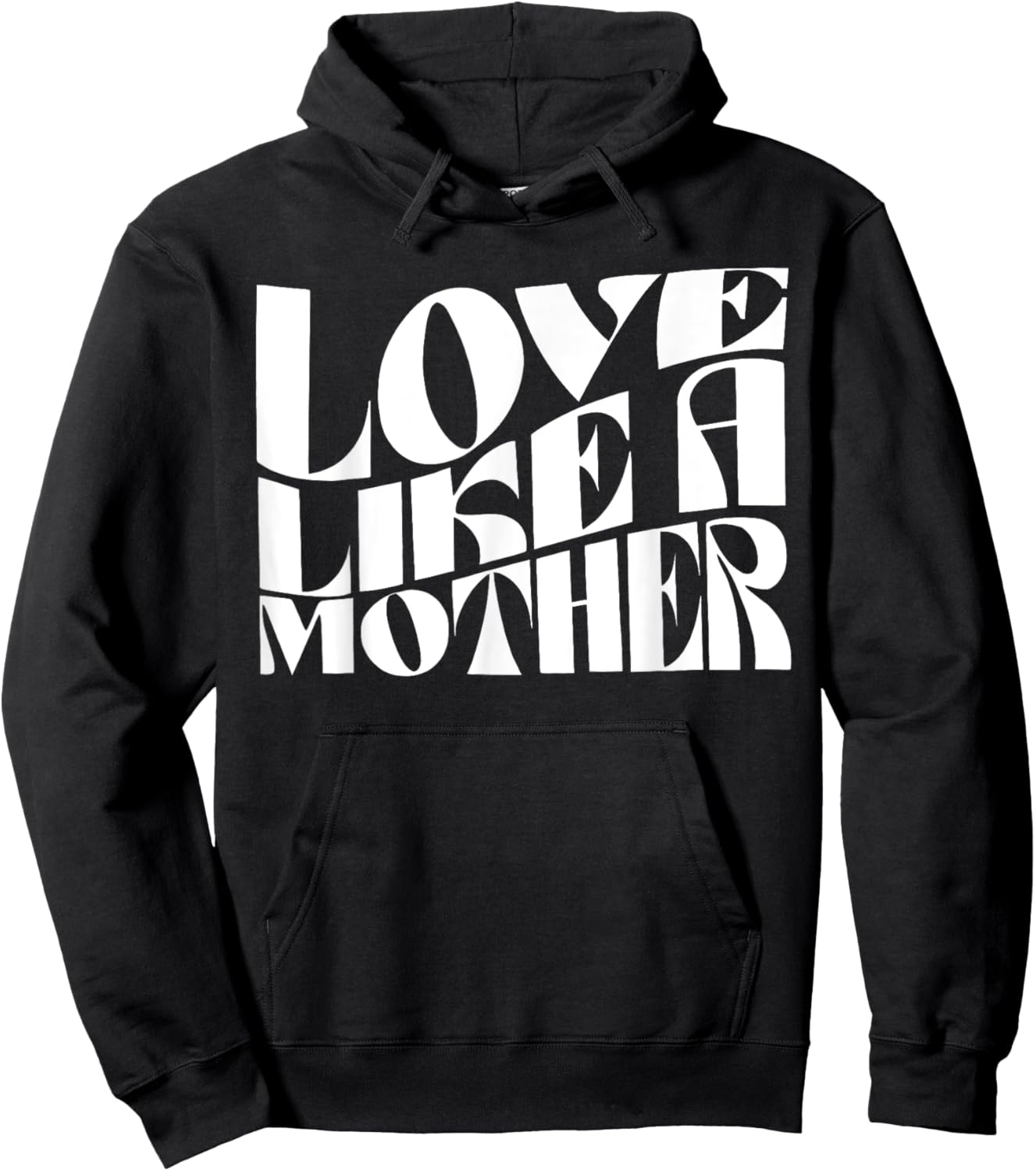 Retro Love Like a Mother Funny Hoodie - Hoodie | Black