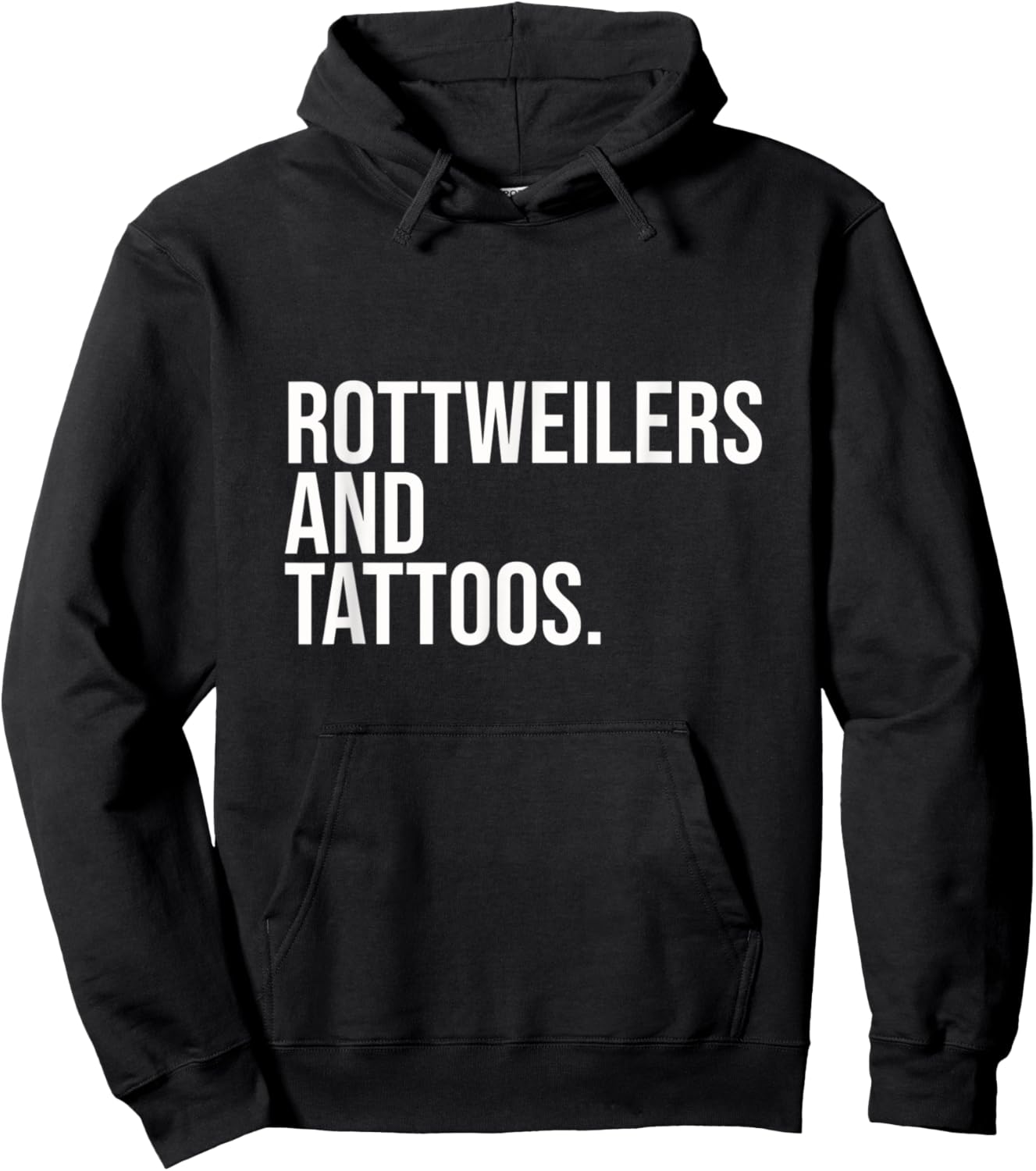 Rottweilers And Tattoos Rottweiler Owner Cool Dog Inked Fun Hoodie - Hoodie | Black