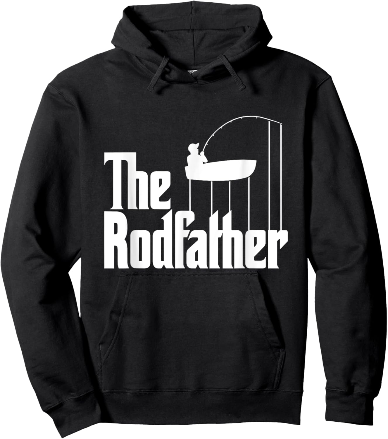 Funny Fishing Meme Of The Rodfather Fishing Rod Hoodie - Hoodie | Black