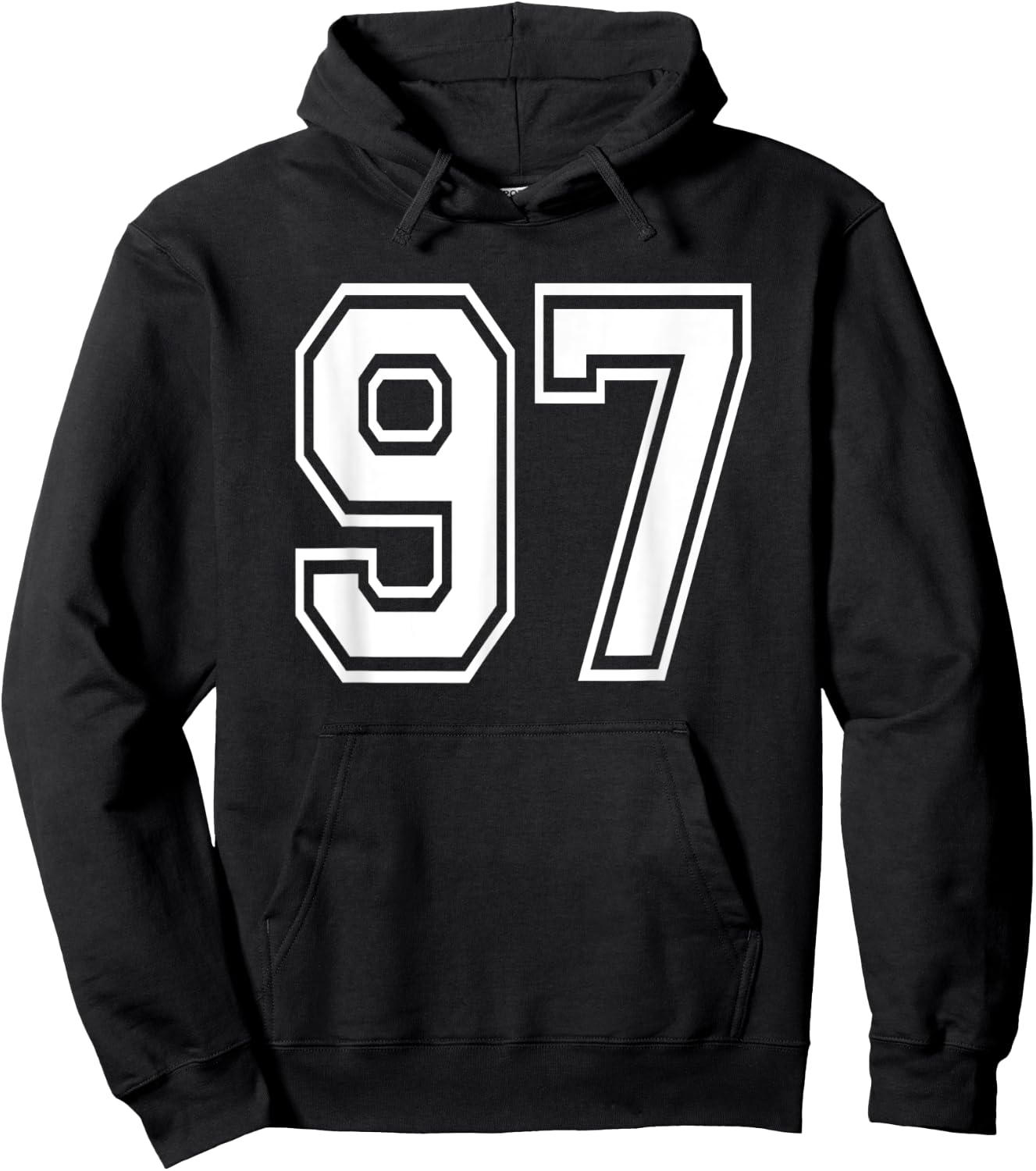 Number 97 Numbered Uniform Sports Jersey Team 97th Birthday Hoodie - Hoodie | Black