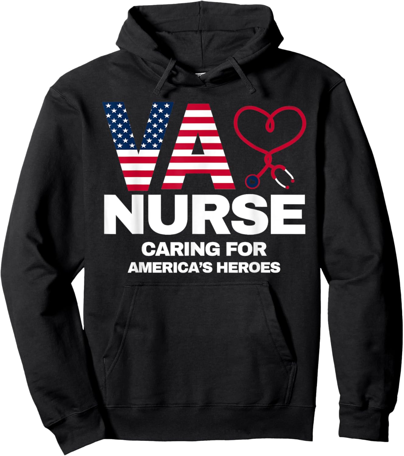 VA Nurse T Shirt Women Men | VA Nurse Shirts Men Hoodie - Hoodie | Black