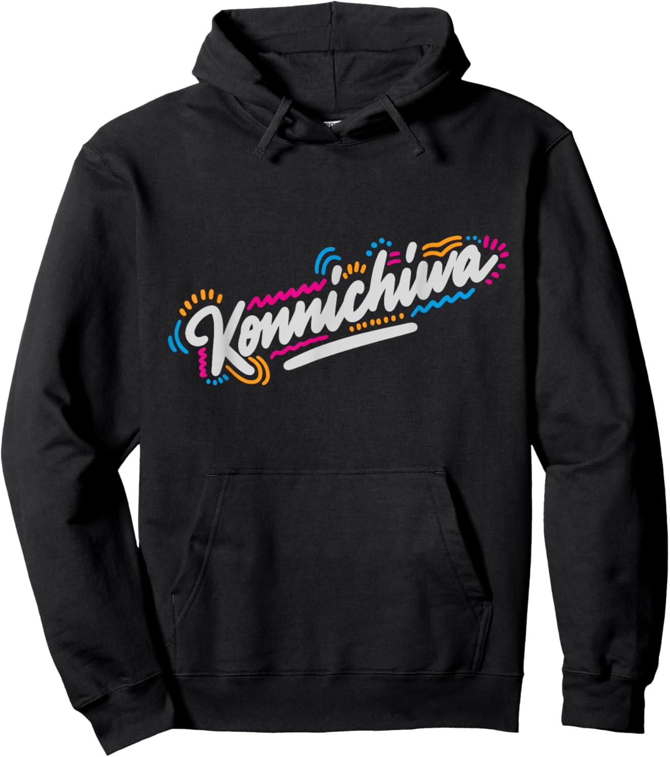 Konnichiwa Hello Hoodie - Hoodie | Black