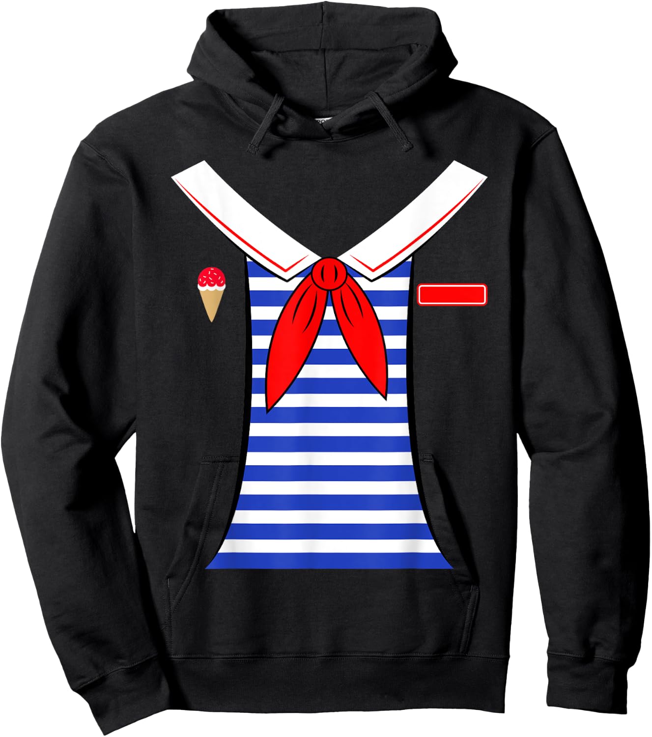 Funny Ice Cream Parlor Scoops Ahoy Costume Men Women Gift Hoodie - Hoodie | Black
