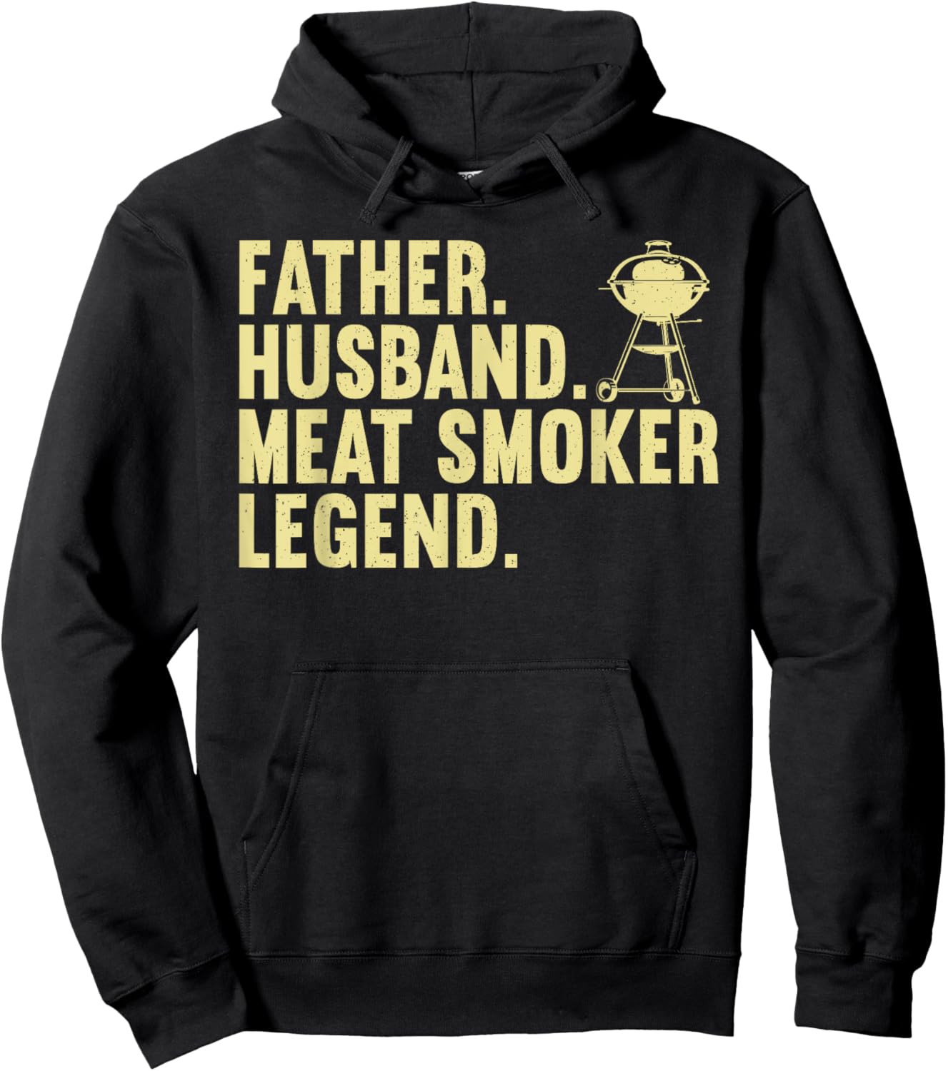 Cool Meat Smoking Art For Father Husband BBQ Meat Griller Hoodie - Hoodie | Black