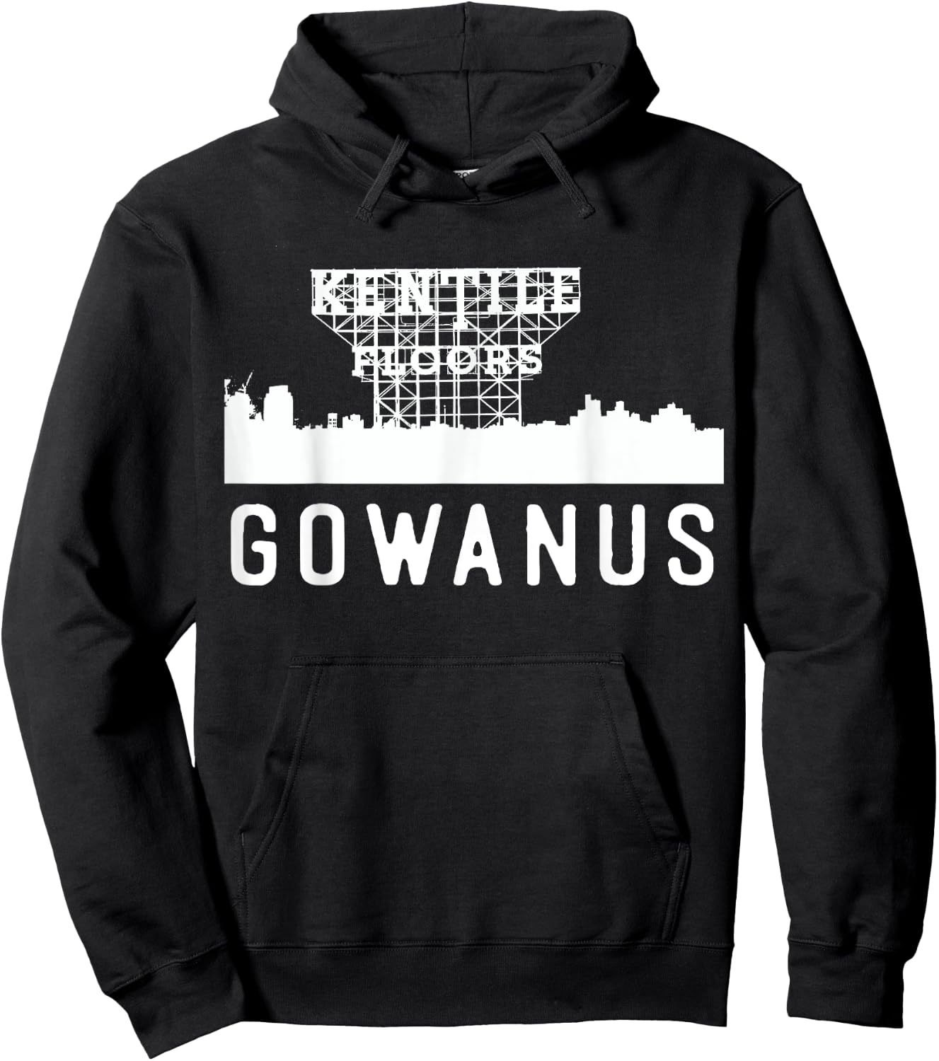 Gowanus Brooklyn New York NY Home Neighborhood Skyline Hoodie - Hoodie | Black