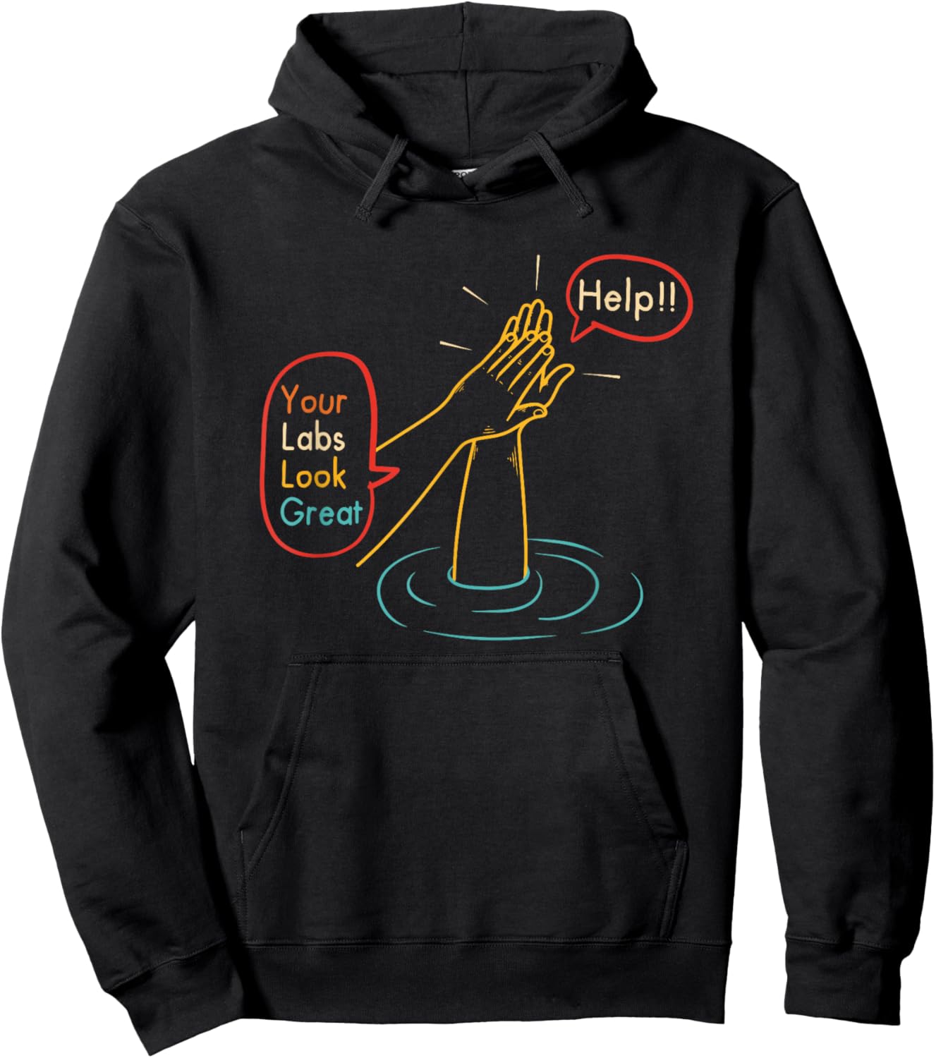 Help!! Your Labs Look Great Funny Hoodie - Hoodie | Black