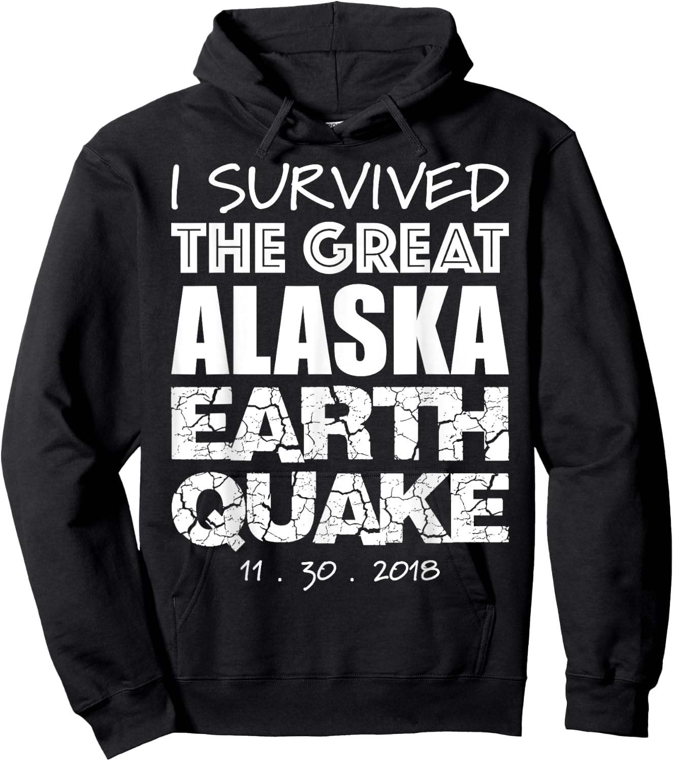 I Survived the Great Alaska Earthquake 2018 Souvenir Hoodie - Hoodie | Black
