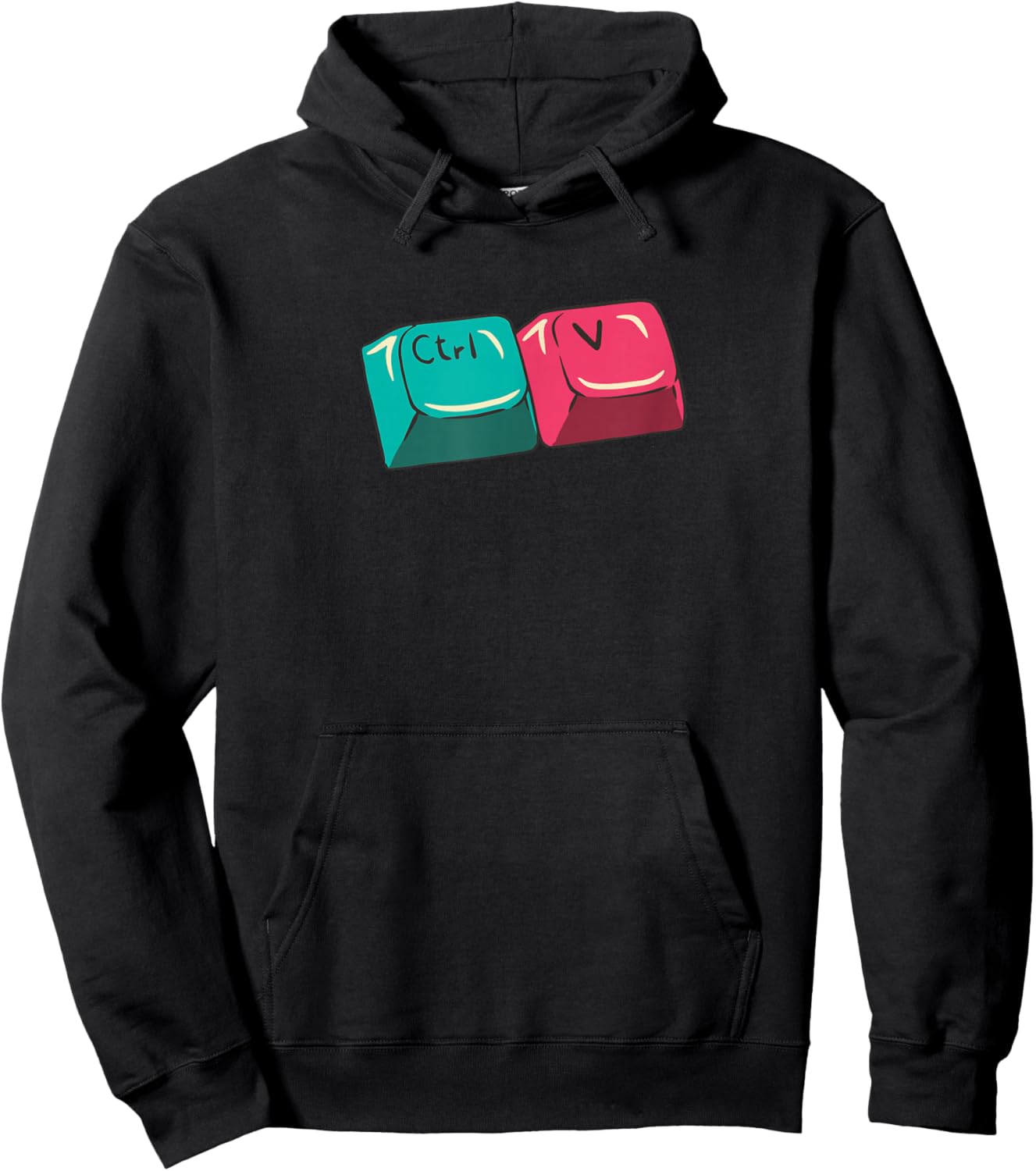 CTRL V Copy Paste Control Funny Matching Parent Child Meme Hoodie - Hoodie | Black
