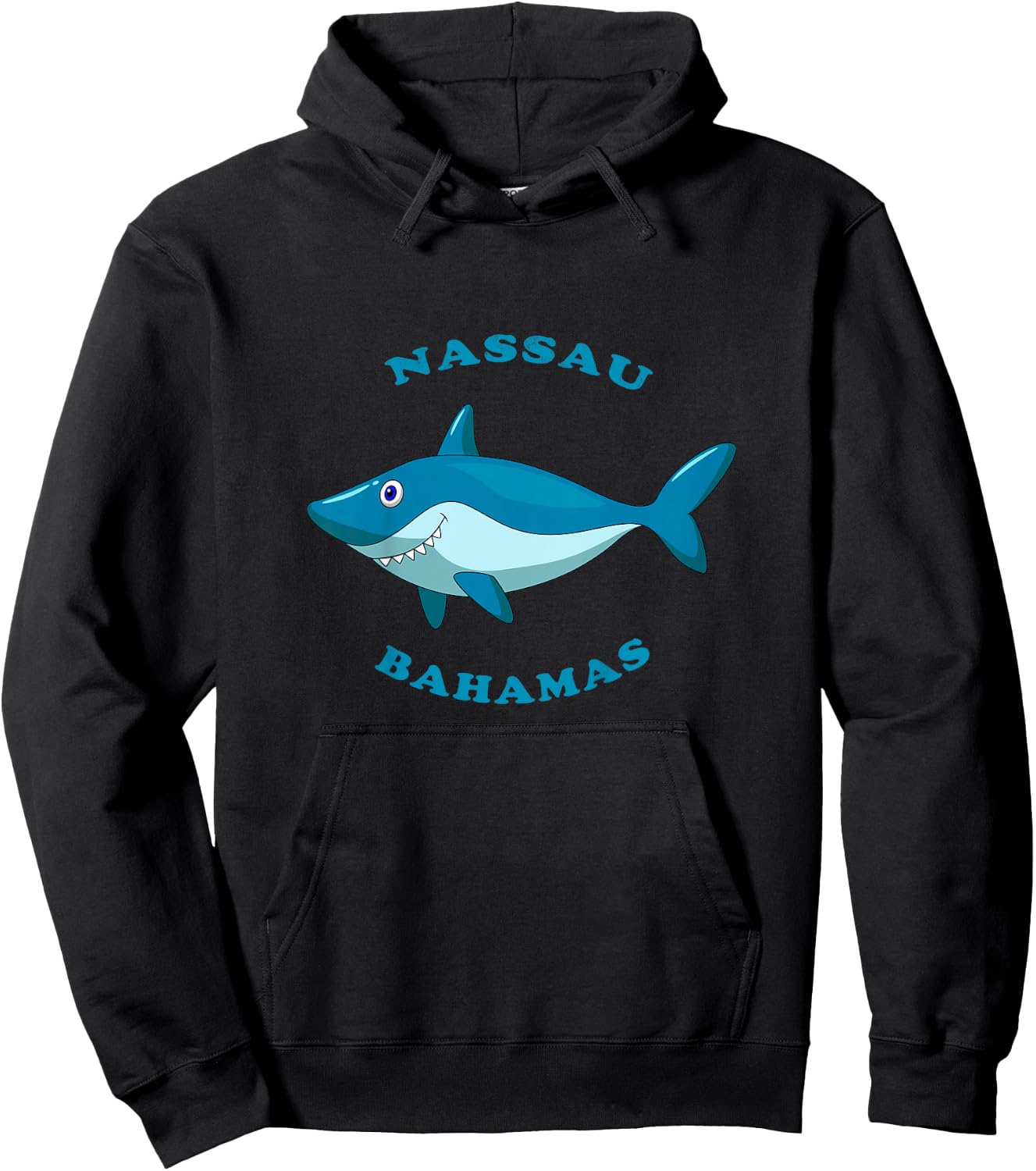 Kids Nassau, Bahamas Vintage Children's Shark Vacation Gift Hoodie - Hoodie | Black