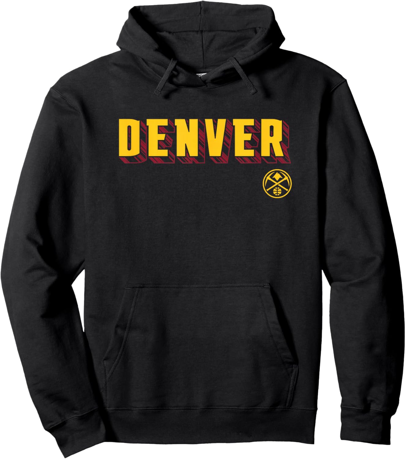 NBA - Denver Nuggets City Workmark Logo Navy Hoodie - Hoodie | Black