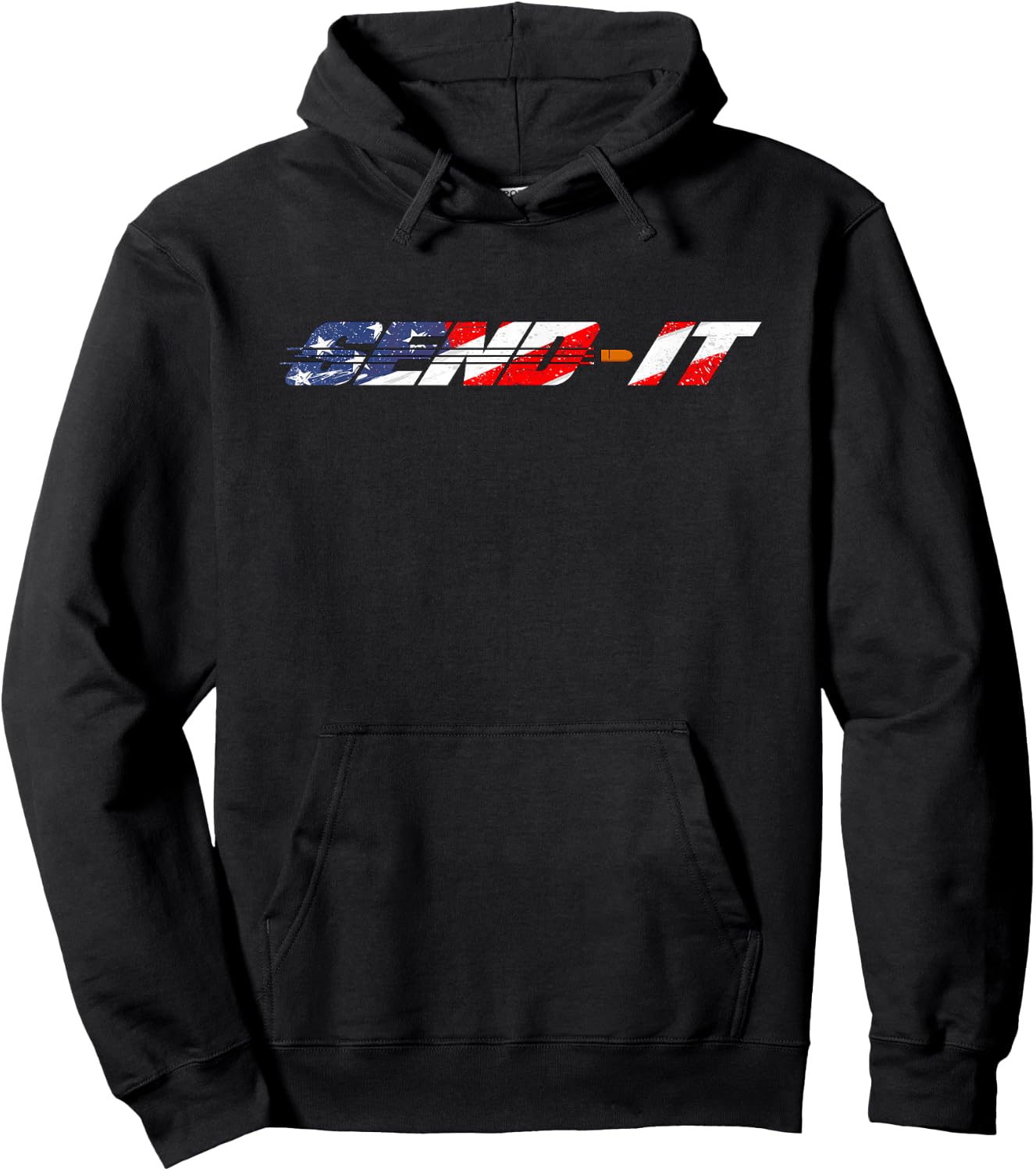 Send It - US Flag Hoodie - Hoodie | Black