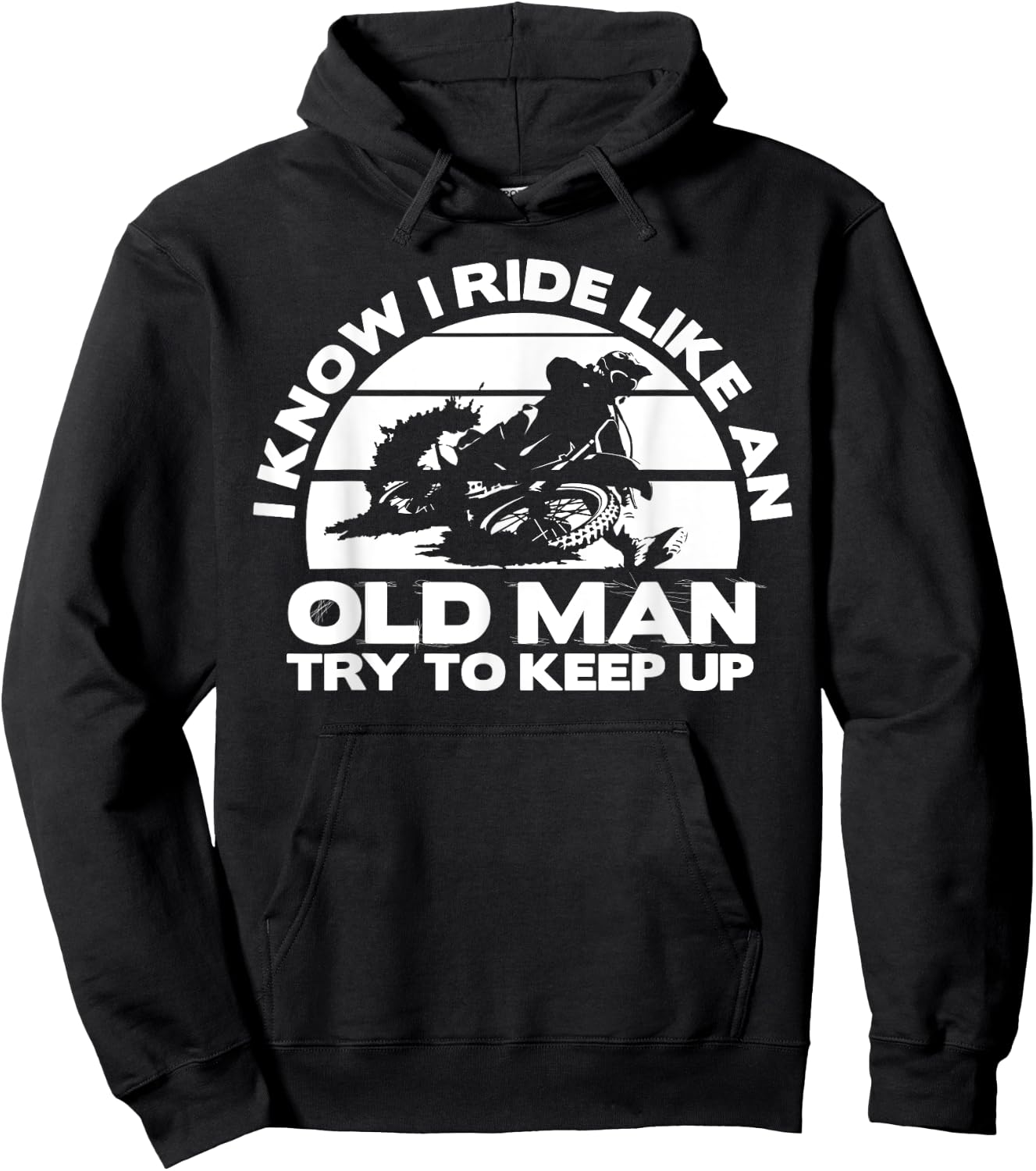 Old Man Bike | Funny Dirtbike Motocross design design Hoodie - Hoodie | Black