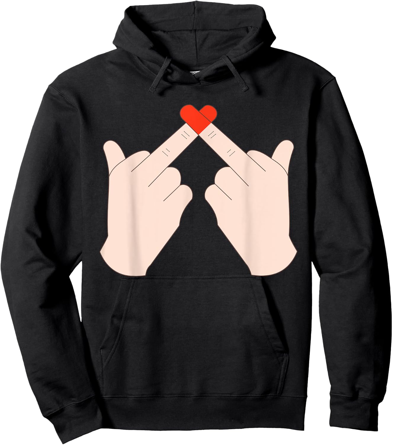 Middle finger with heart funny saying Hoodie - Hoodie | Black