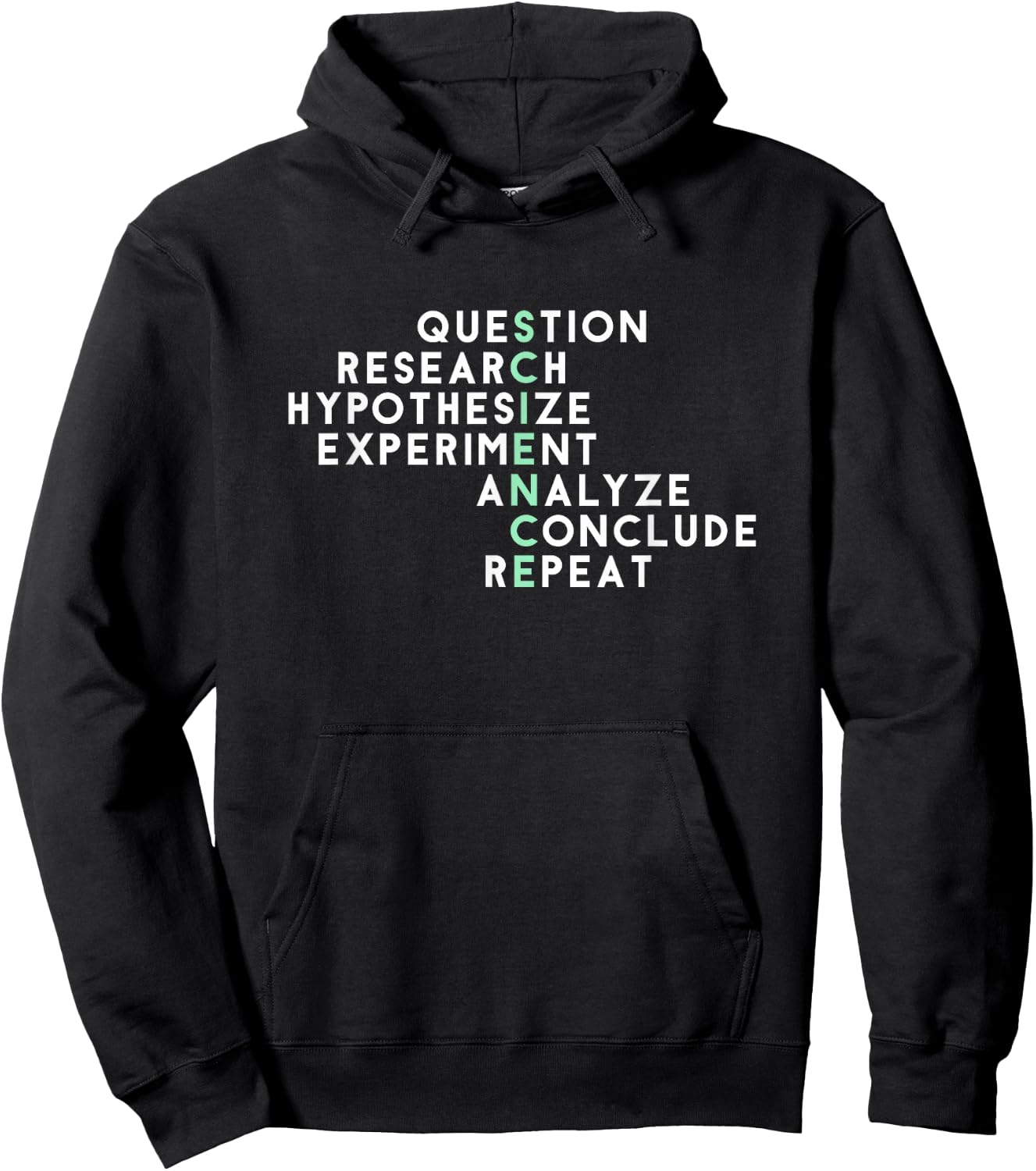 Acrostic Scientific Method Research Experiment Science Hoodie - Hoodie | Black
